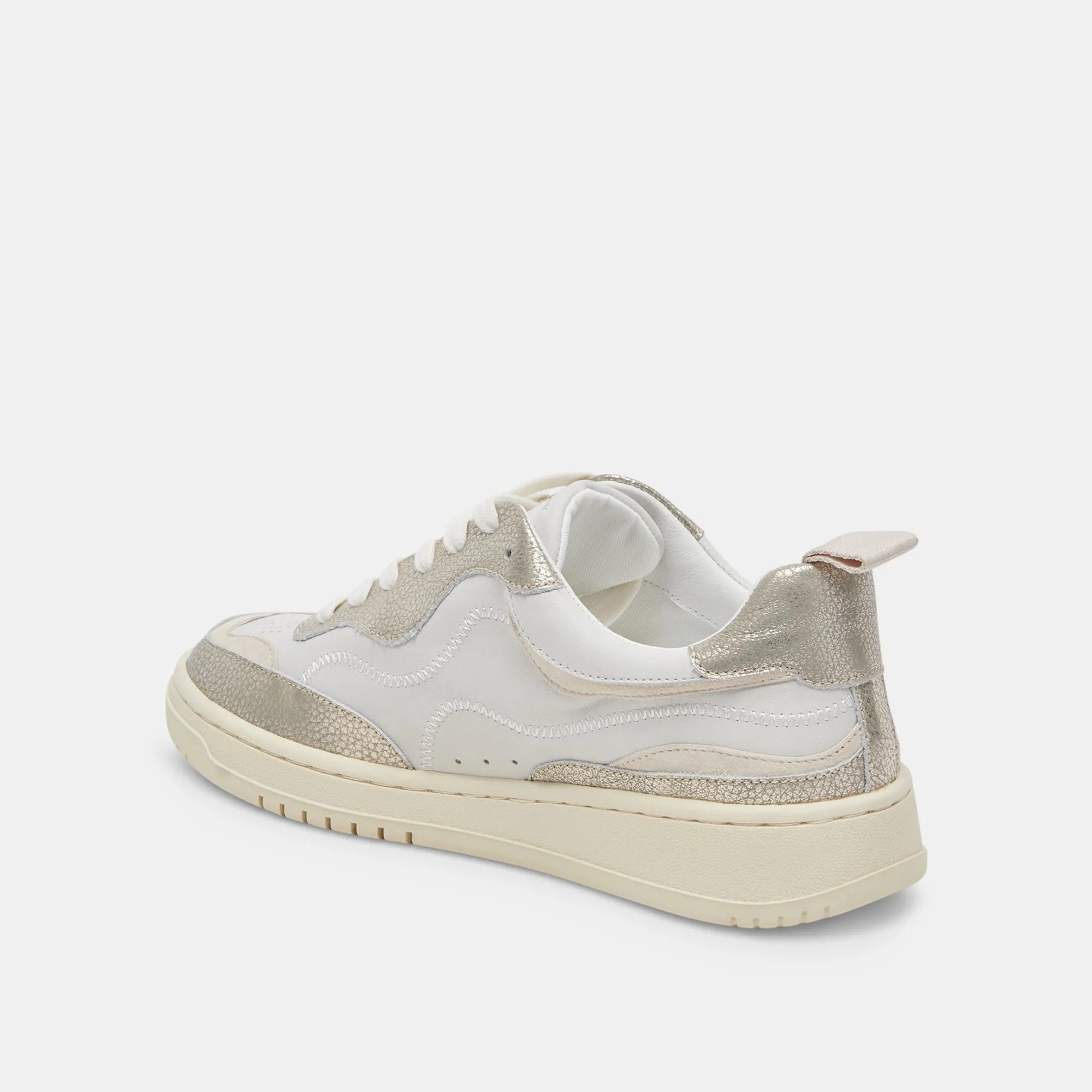 ADELLA SNEAKERS WEISS GOLD LEDER