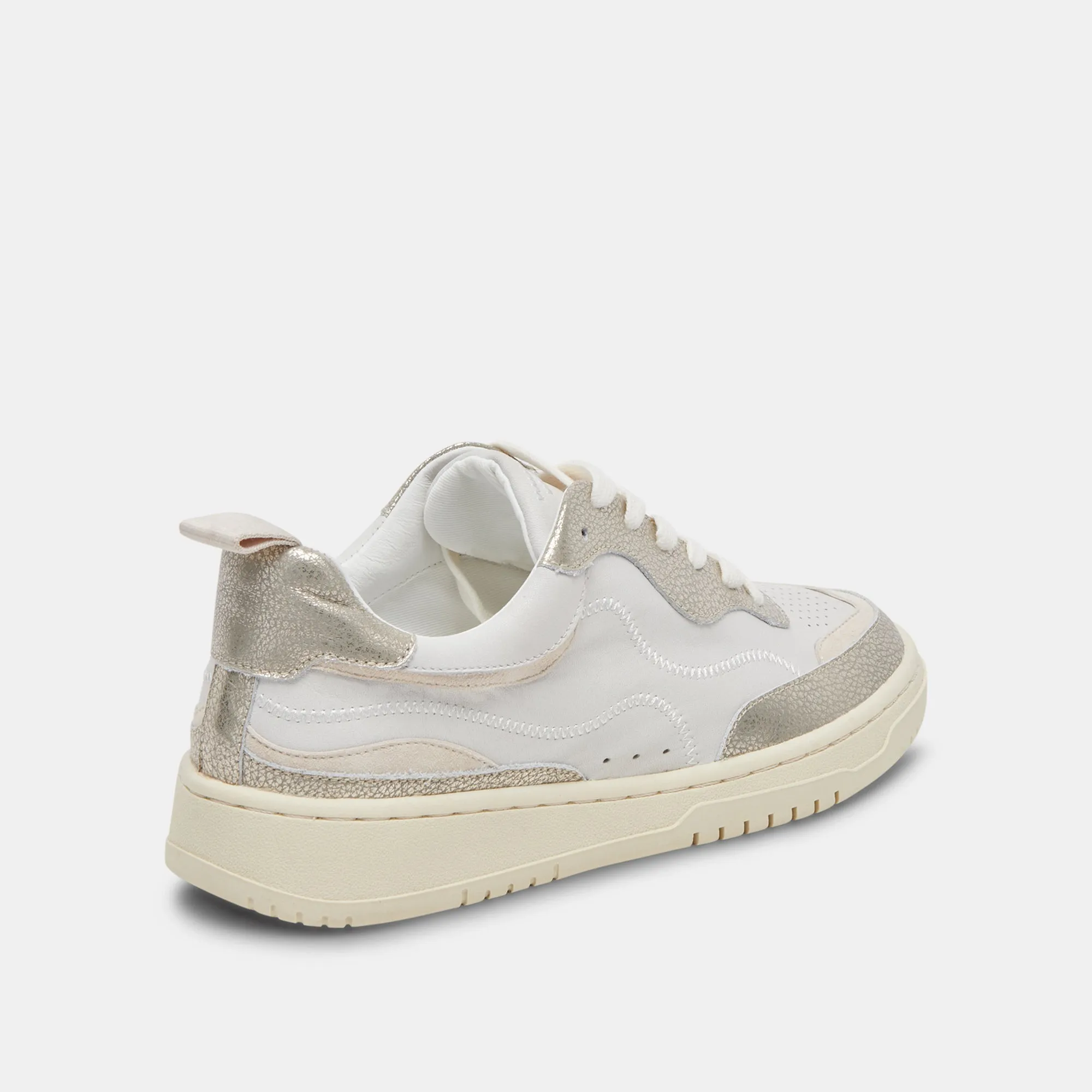 ADELLA SNEAKERS WEISS GOLD LEDER