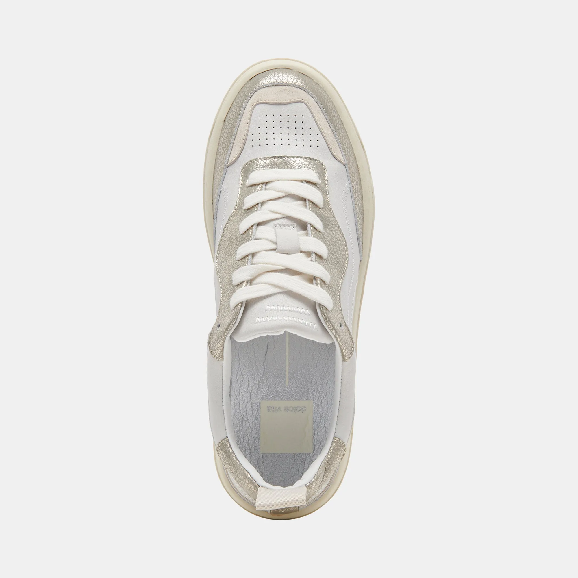 ADELLA SNEAKERS WEISS GOLD LEDER