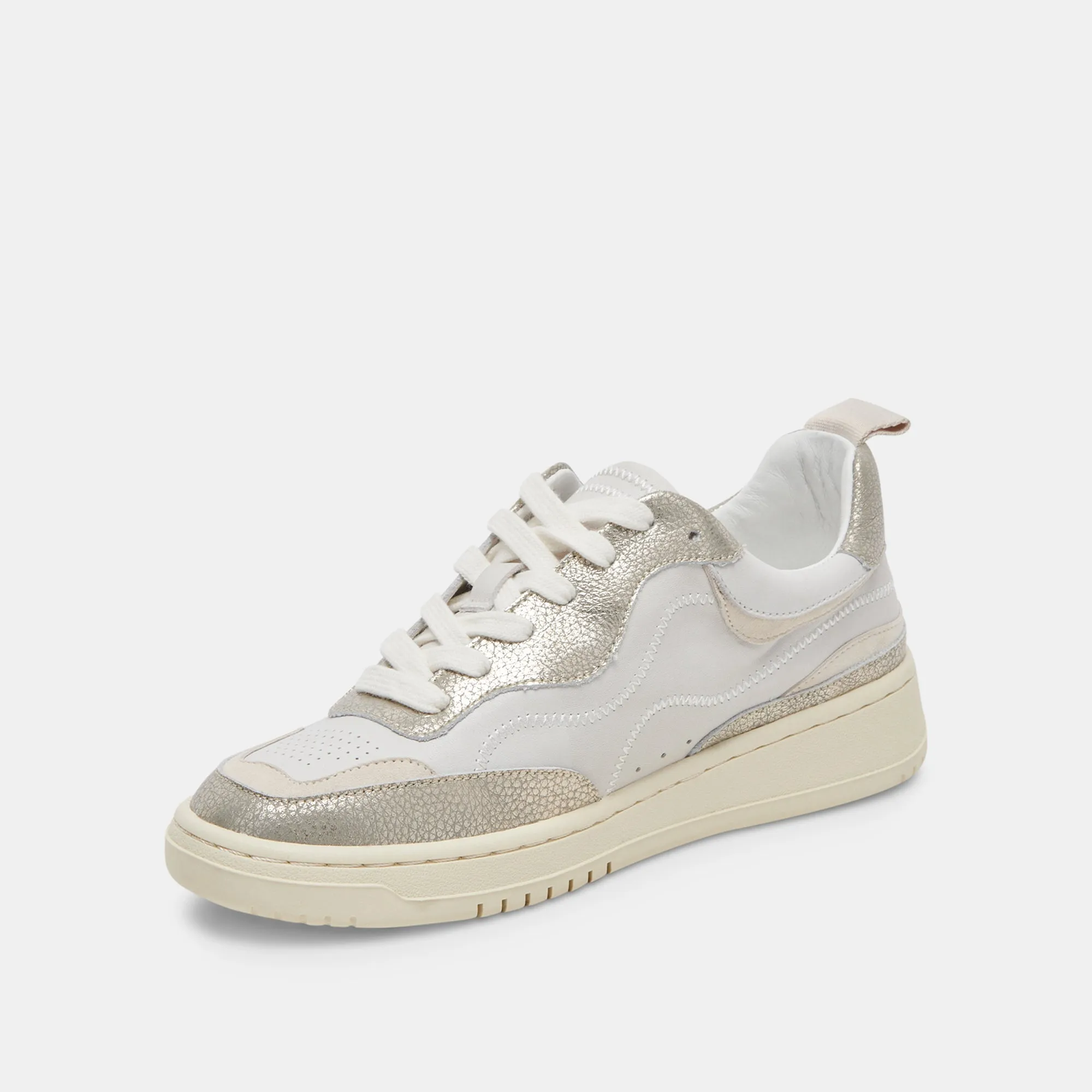 ADELLA SNEAKERS WEISS GOLD LEDER