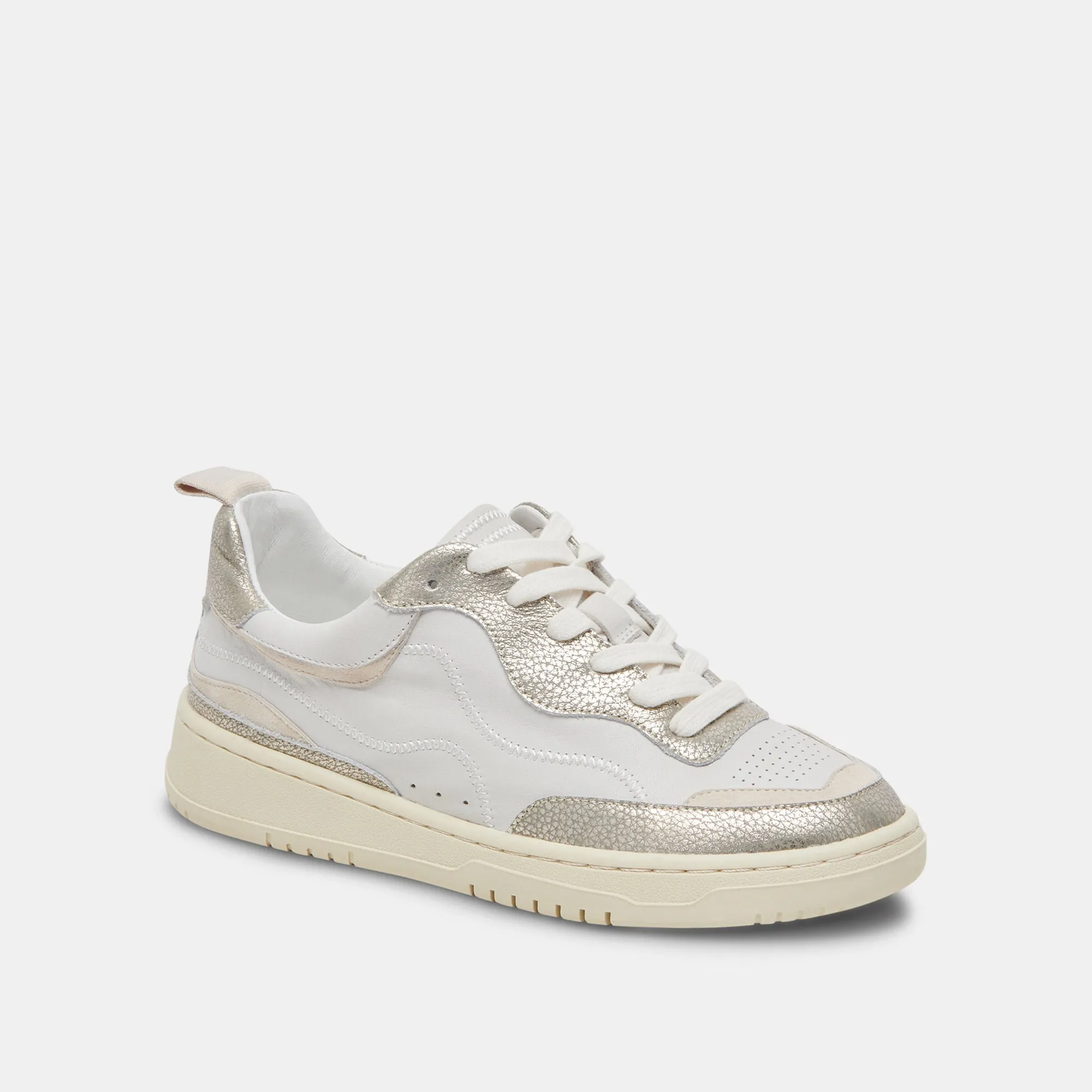 ADELLA SNEAKERS WEISS GOLD LEDER