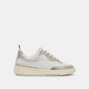 ADELLA SNEAKERS WEISS GOLD LEDER