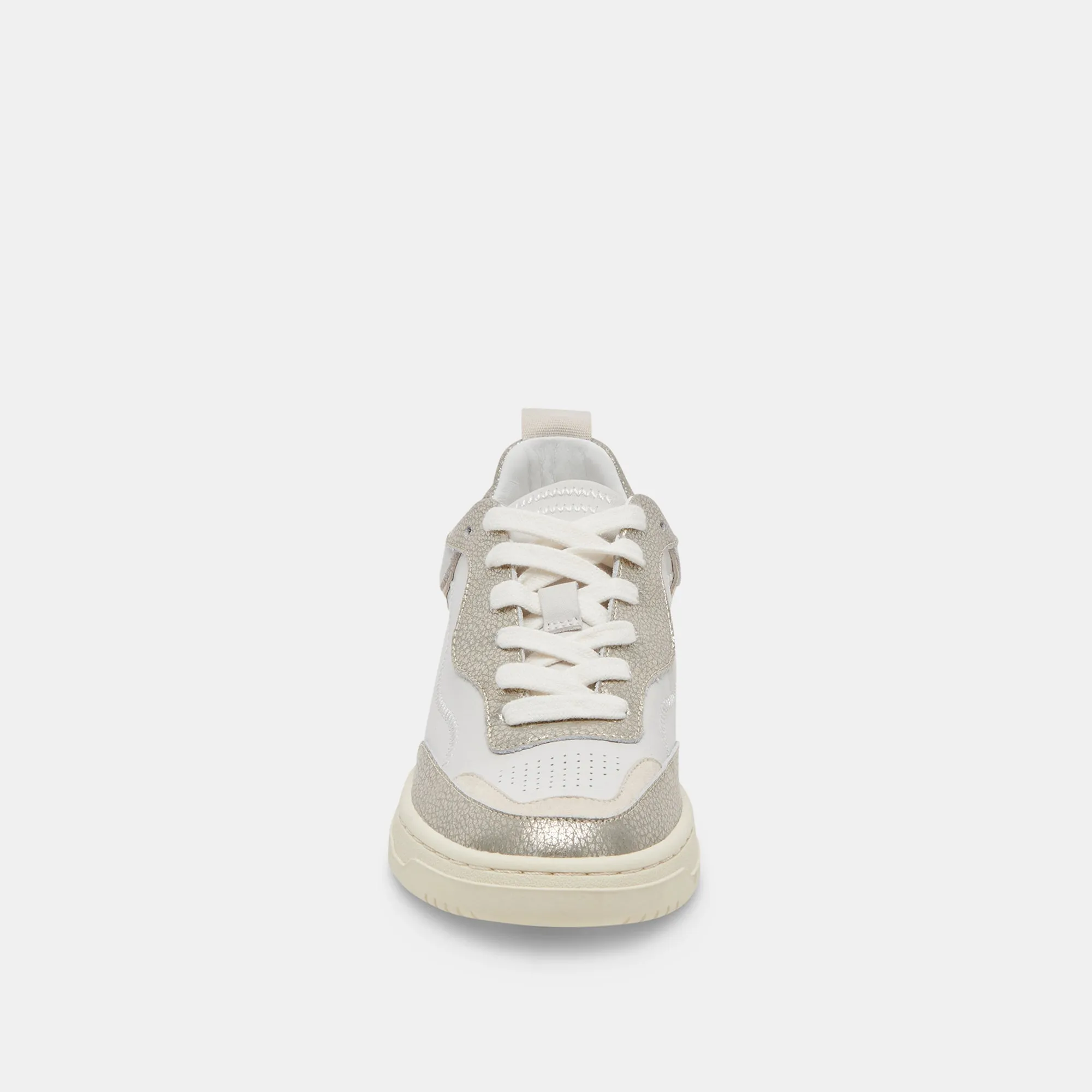 ADELLA SNEAKERS WEISS GOLD LEDER