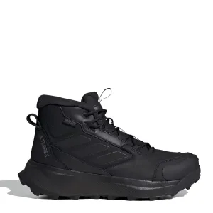 Adidas Terrex Winter Leder Stiefel im Mid-Cut Design Core Black / Core Black / Grey Four