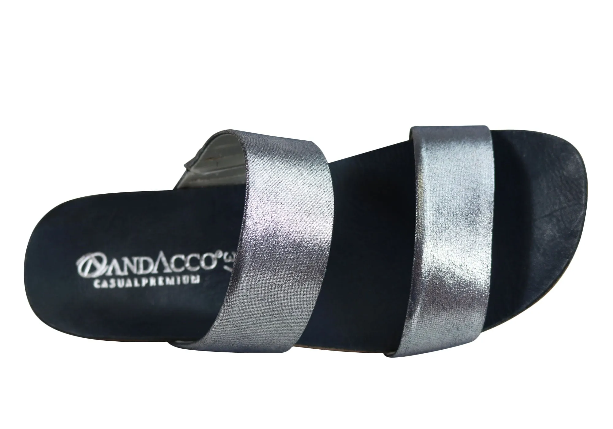 Andacco Mirage Damen Bequeme Leder Flache Sandalen Slides Hergestellt In Brasilien Andacco Schuhe