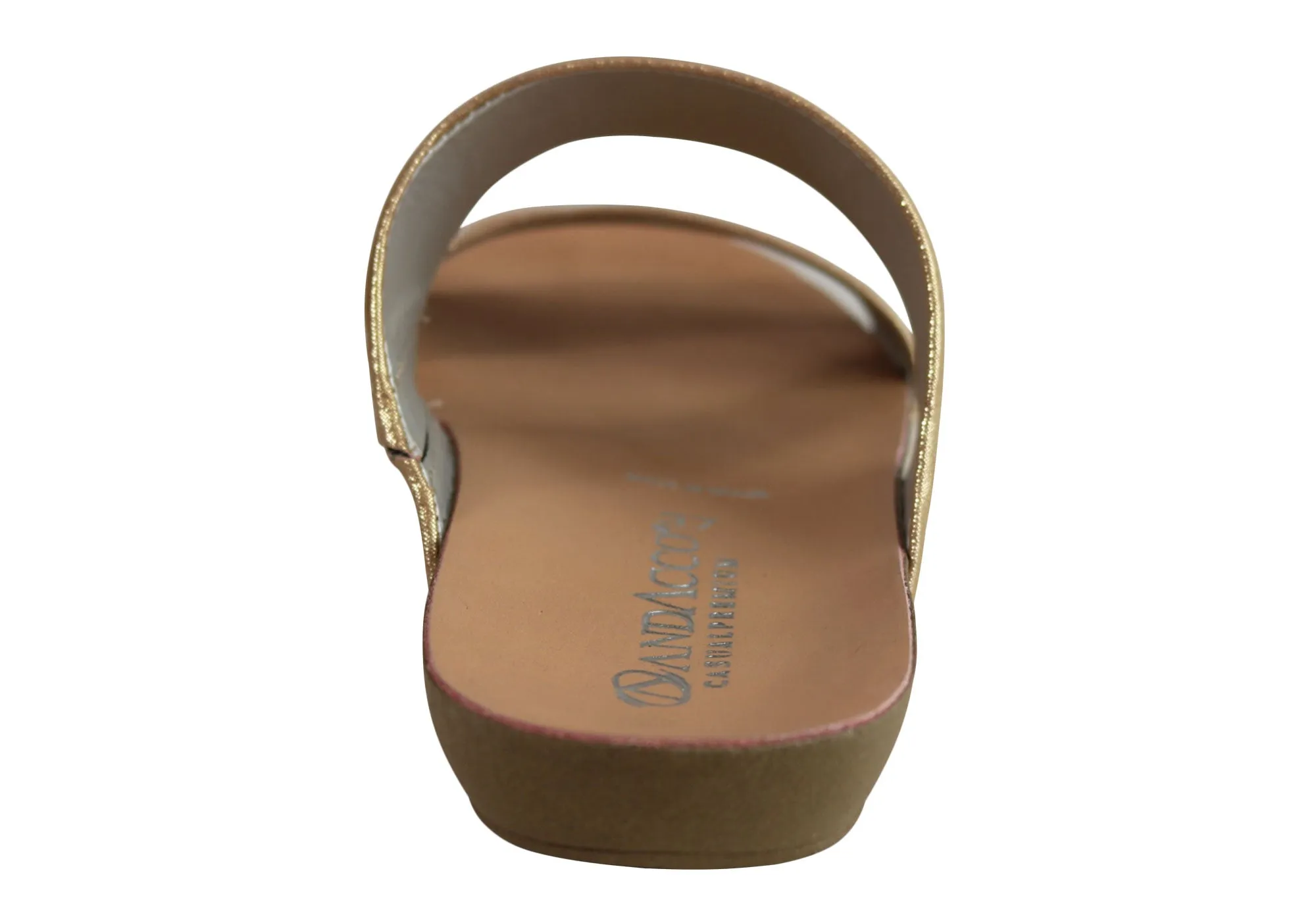 Andacco Mirage Damen Bequeme Leder Flache Sandalen Slides Hergestellt In Brasilien Andacco Schuhe