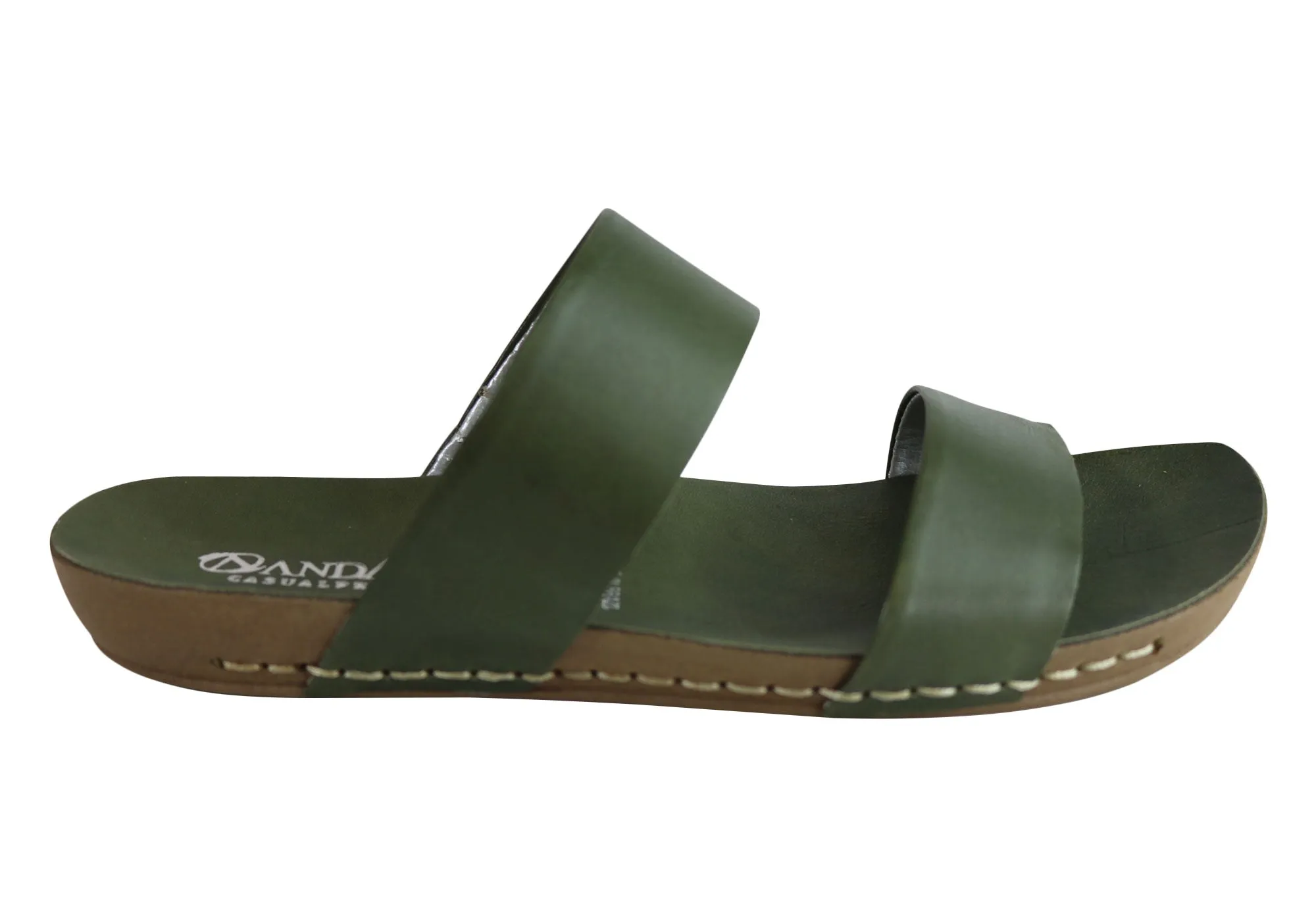 Andacco Mirage Damen Bequeme Leder Flache Sandalen Slides Hergestellt In Brasilien Andacco Schuhe