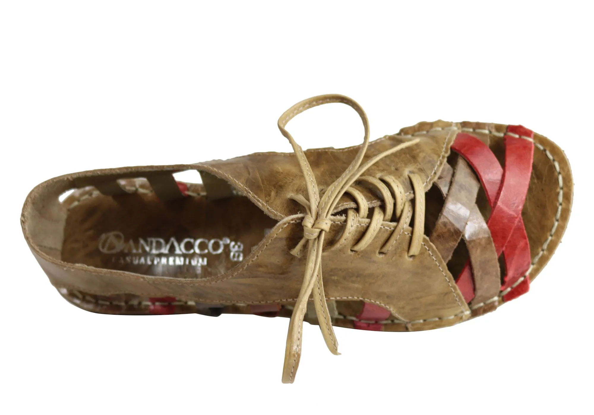 Andacco Petuna Damen Bequeme Flache Ledersandalen Hergestellt In Brasilien Andacco Schuhe