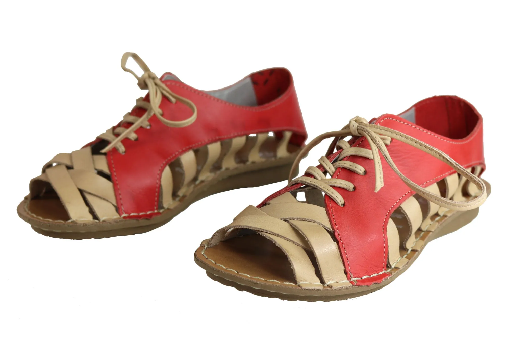 Andacco Petuna Damen Bequeme Flache Ledersandalen Hergestellt In Brasilien Andacco Schuhe