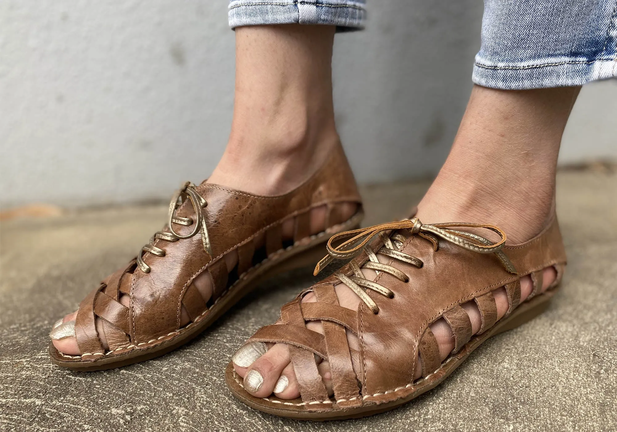 Andacco Petuna Damen Bequeme Flache Ledersandalen Hergestellt In Brasilien Andacco Schuhe