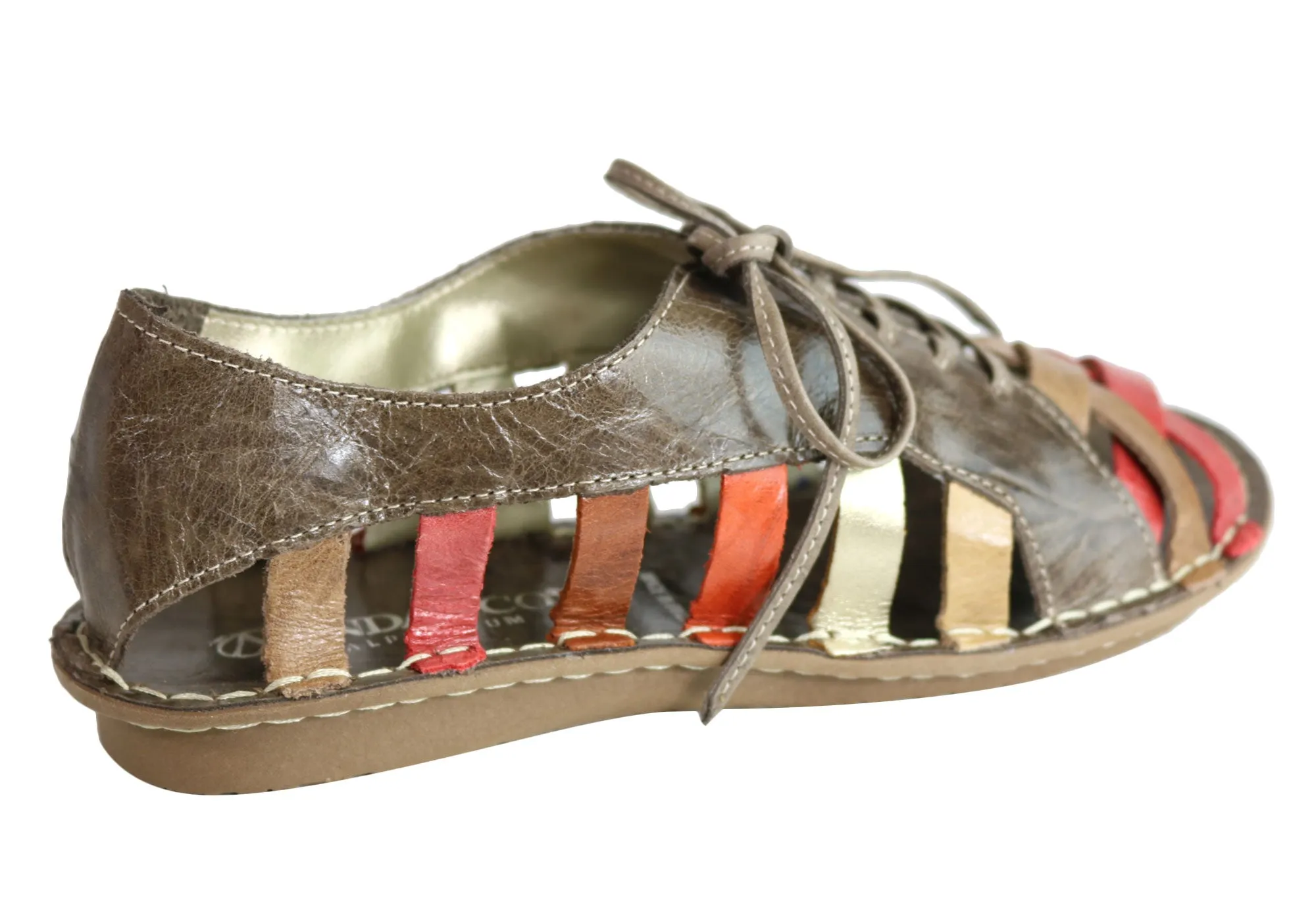Andacco Petuna Damen Bequeme Flache Ledersandalen Hergestellt In Brasilien Andacco Schuhe