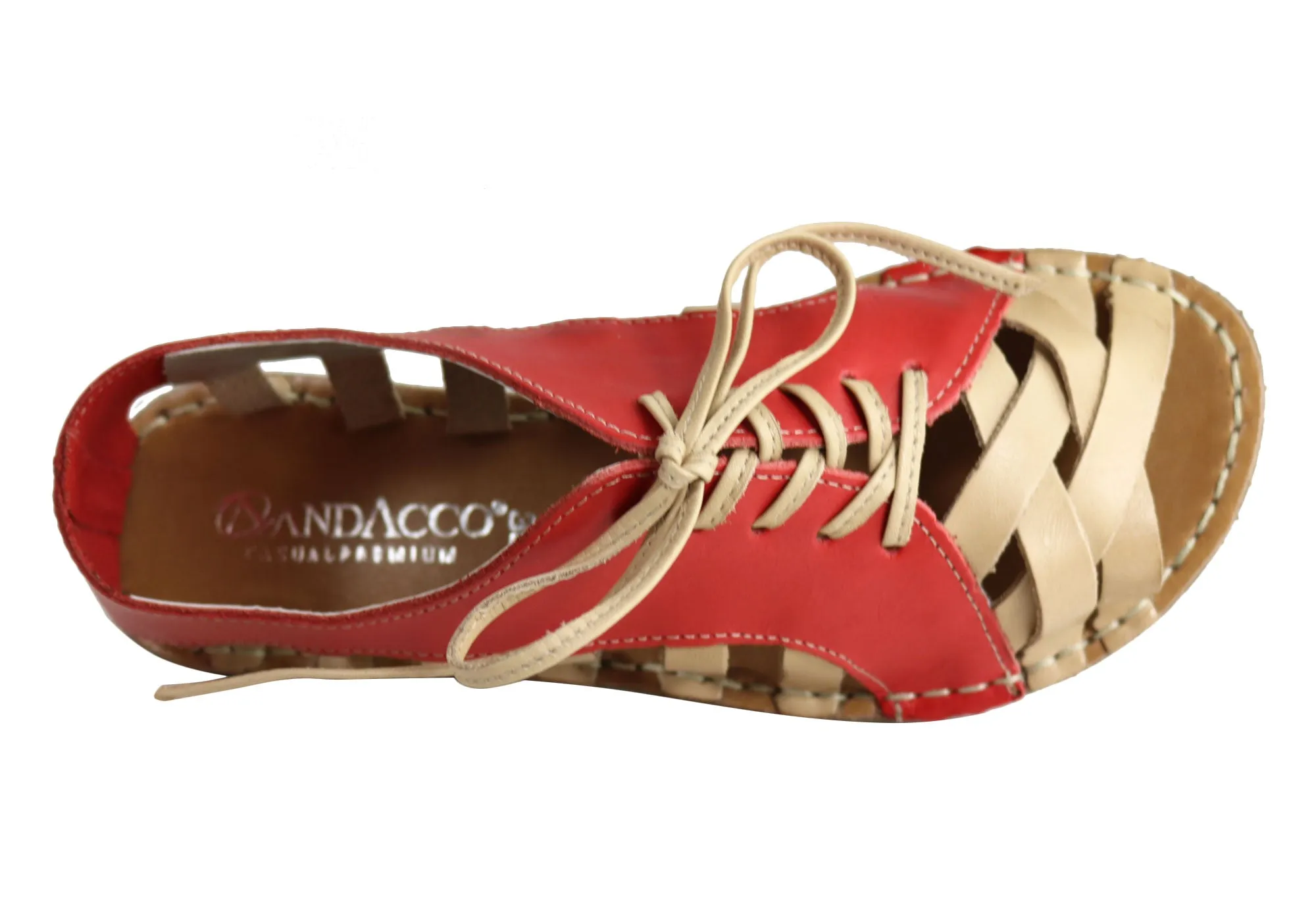 Andacco Petuna Damen Bequeme Flache Ledersandalen Hergestellt In Brasilien Andacco Schuhe