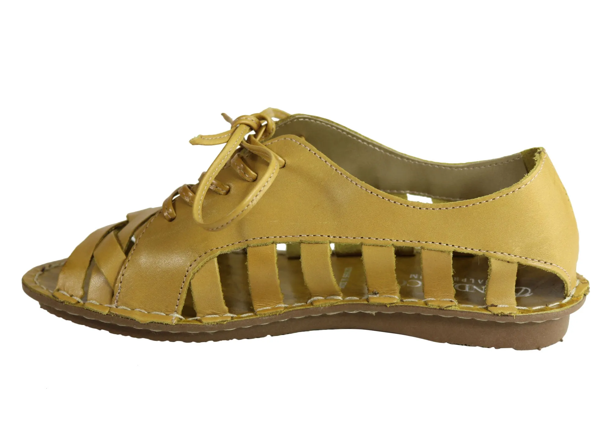 Andacco Petuna Damen Bequeme Flache Ledersandalen Hergestellt In Brasilien Andacco Schuhe