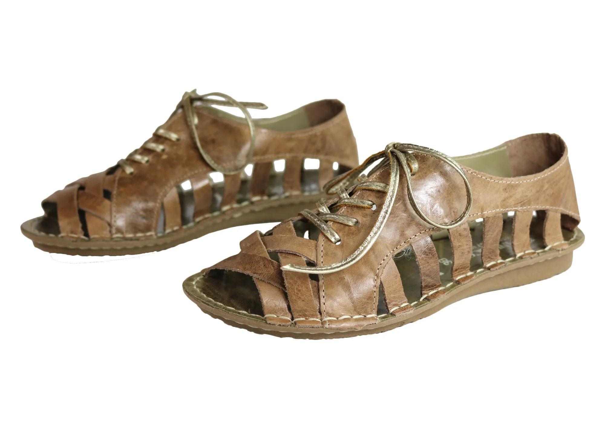Andacco Petuna Damen Bequeme Flache Ledersandalen Hergestellt In Brasilien Andacco Schuhe