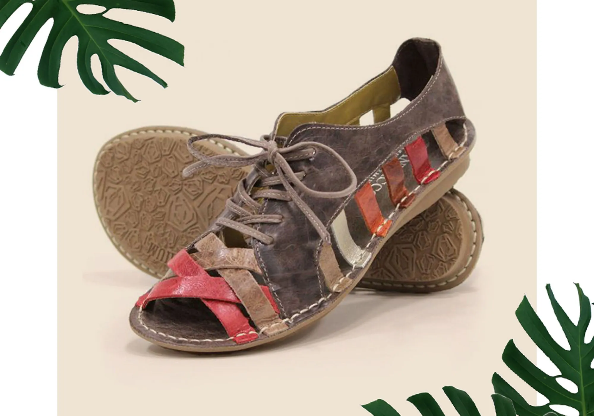 Andacco Petuna Damen Bequeme Flache Ledersandalen Hergestellt In Brasilien Andacco Schuhe
