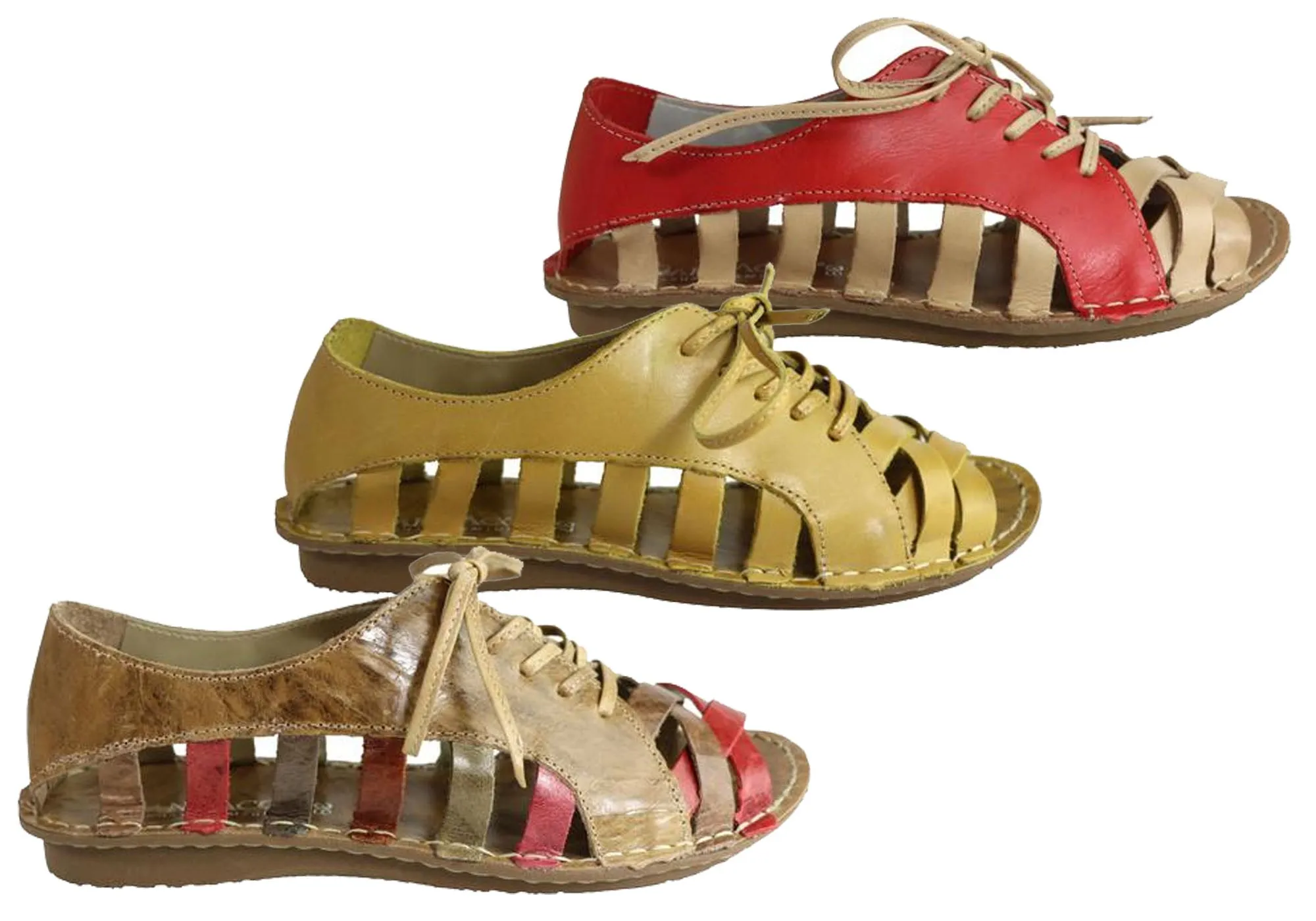 Andacco Petuna Damen Bequeme Flache Ledersandalen Hergestellt In Brasilien Andacco Schuhe