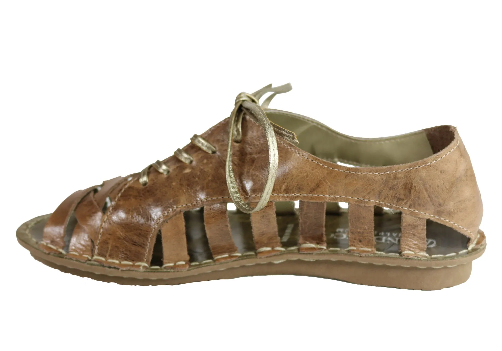 Andacco Petuna Damen Bequeme Flache Ledersandalen Hergestellt In Brasilien Andacco Schuhe
