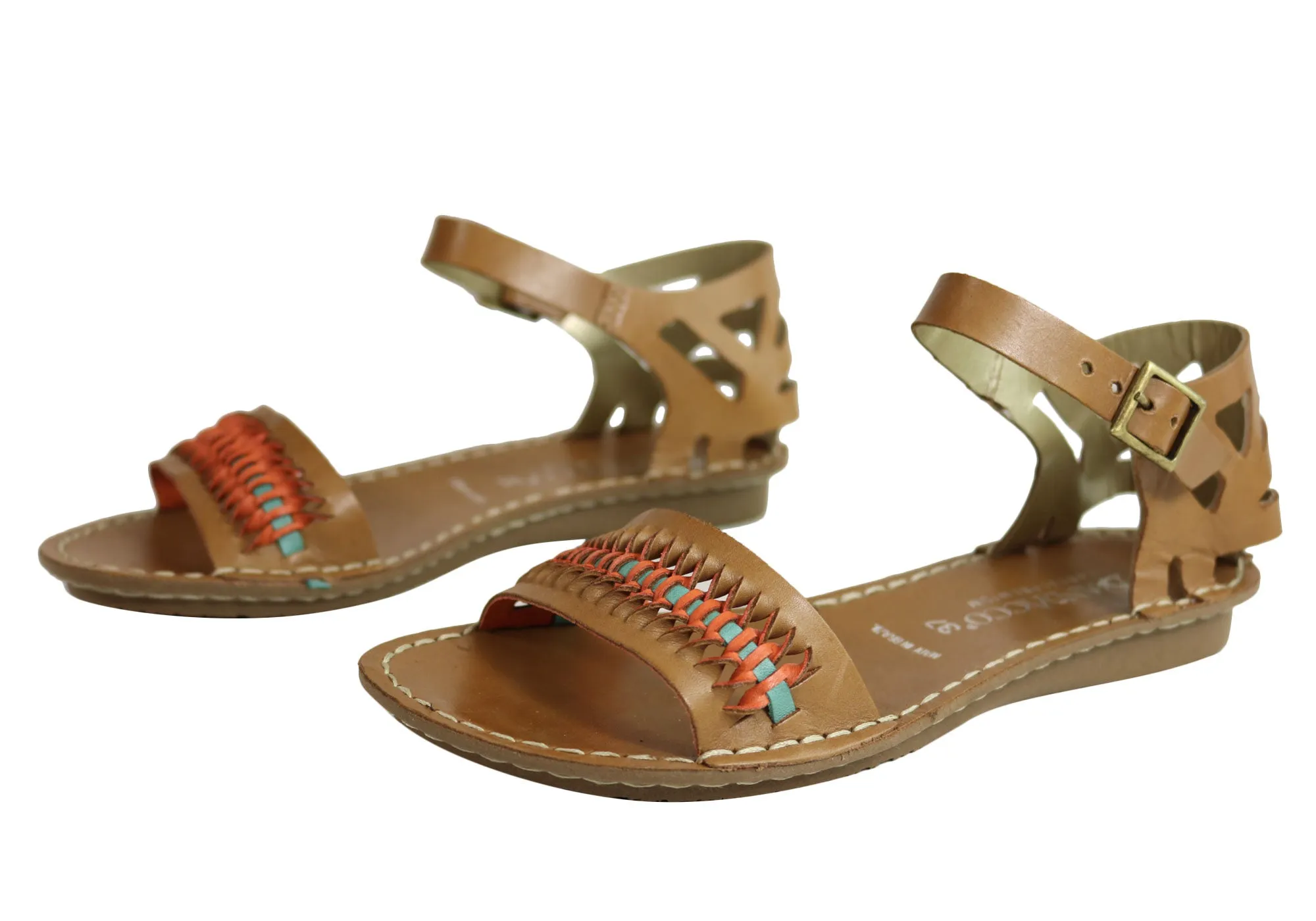 Andacco Seattle Damen Bequeme Flache Ledersandalen Hergestellt In Brasilien Andacco Schuhe