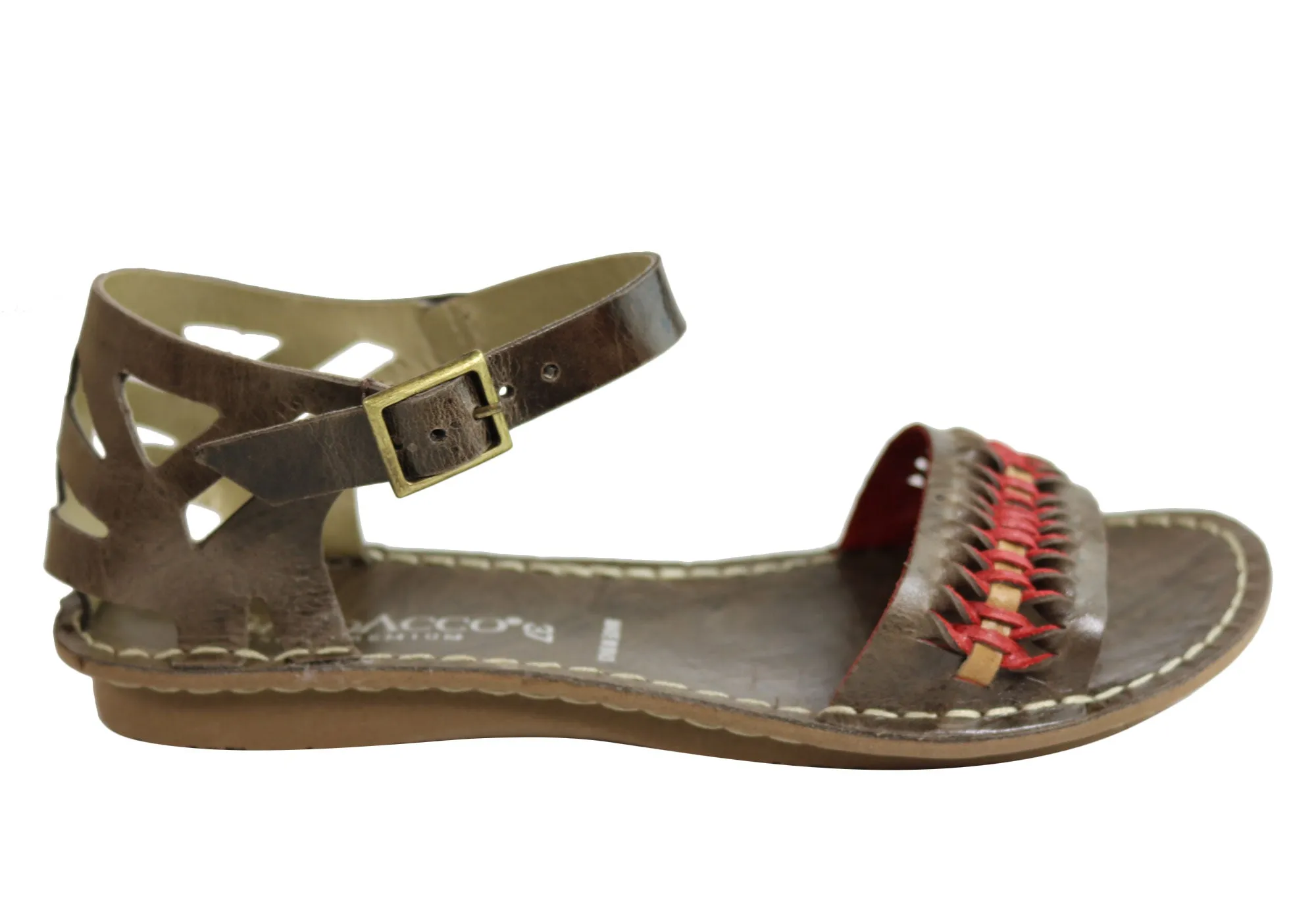 Andacco Seattle Damen Bequeme Flache Ledersandalen Hergestellt In Brasilien Andacco Schuhe