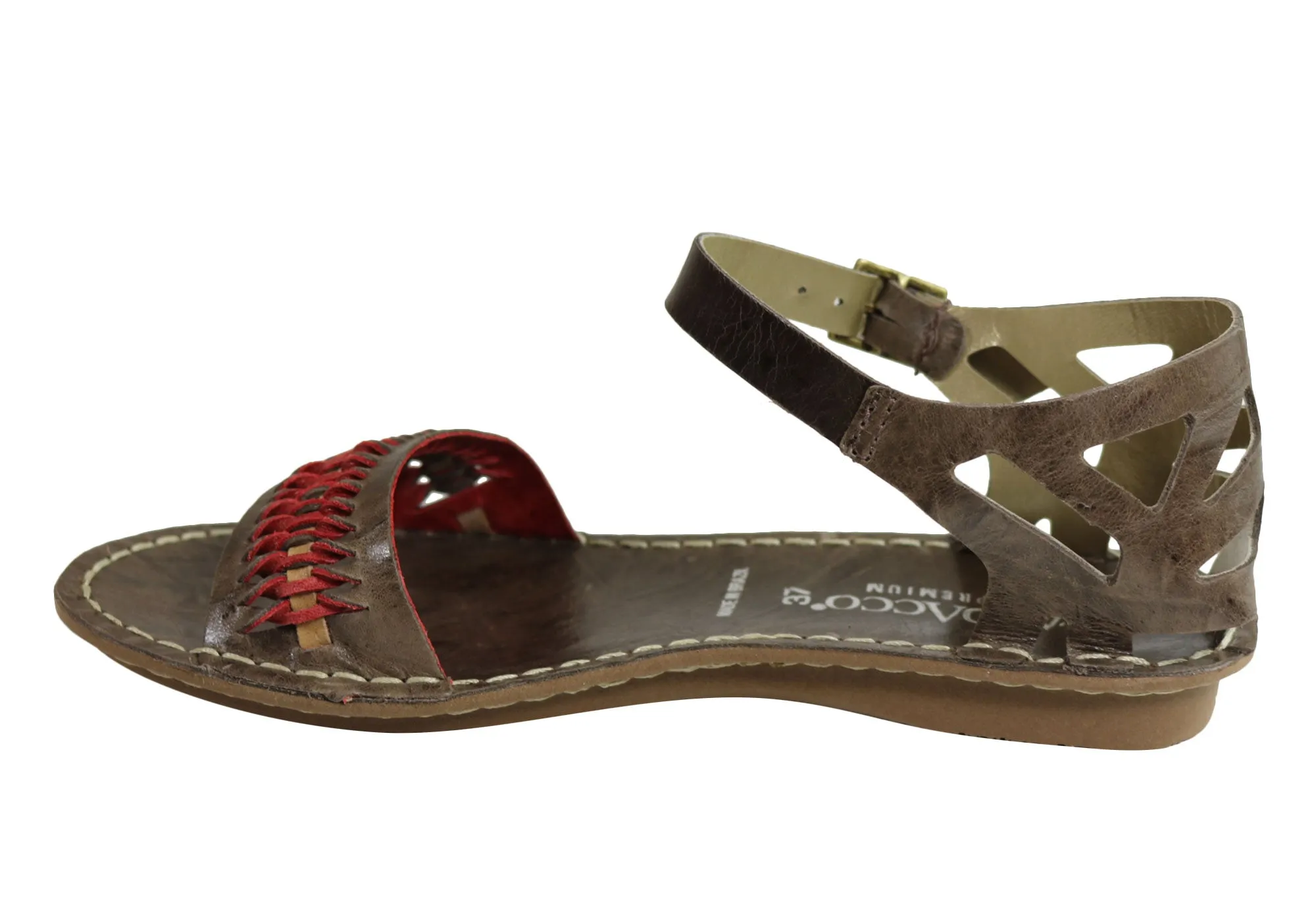 Andacco Seattle Damen Bequeme Flache Ledersandalen Hergestellt In Brasilien Andacco Schuhe