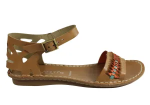 Andacco Seattle Damen Bequeme Flache Ledersandalen Hergestellt In Brasilien Andacco Schuhe