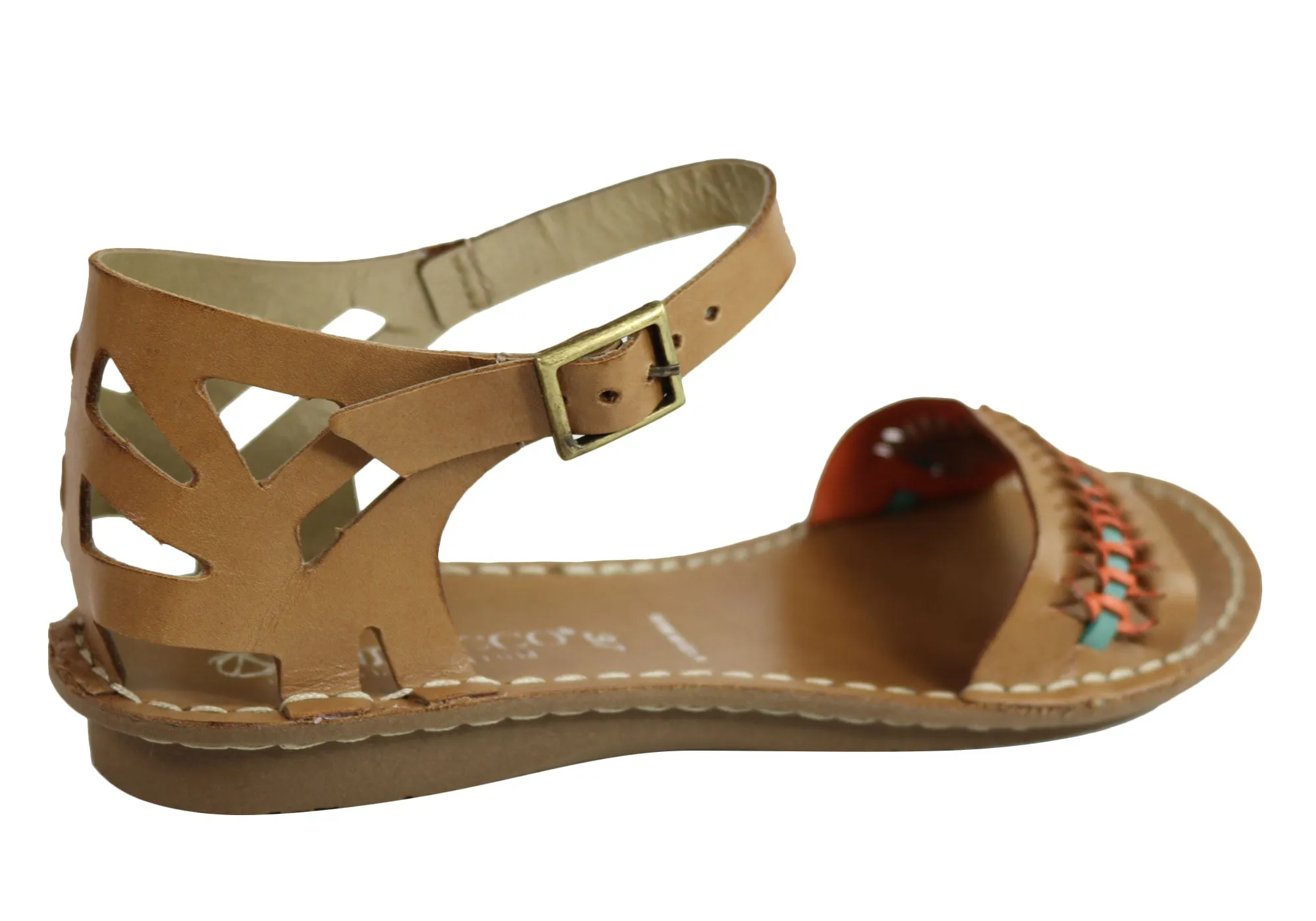 Andacco Seattle Damen Bequeme Flache Ledersandalen Hergestellt In Brasilien Andacco Schuhe