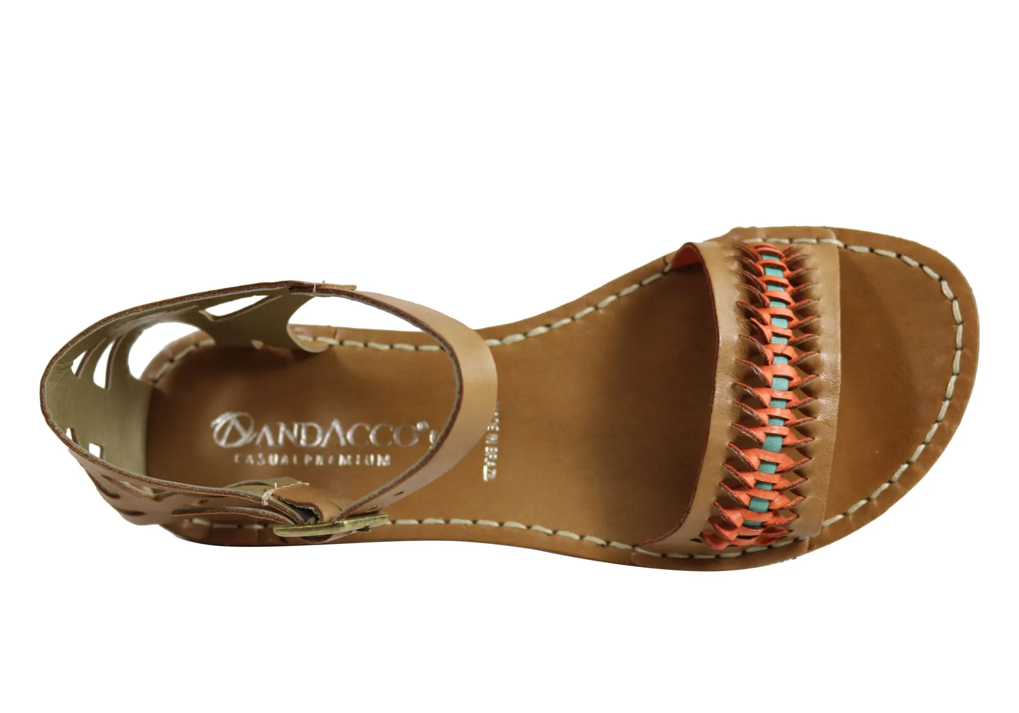 Andacco Seattle Damen Bequeme Flache Ledersandalen Hergestellt In Brasilien Andacco Schuhe