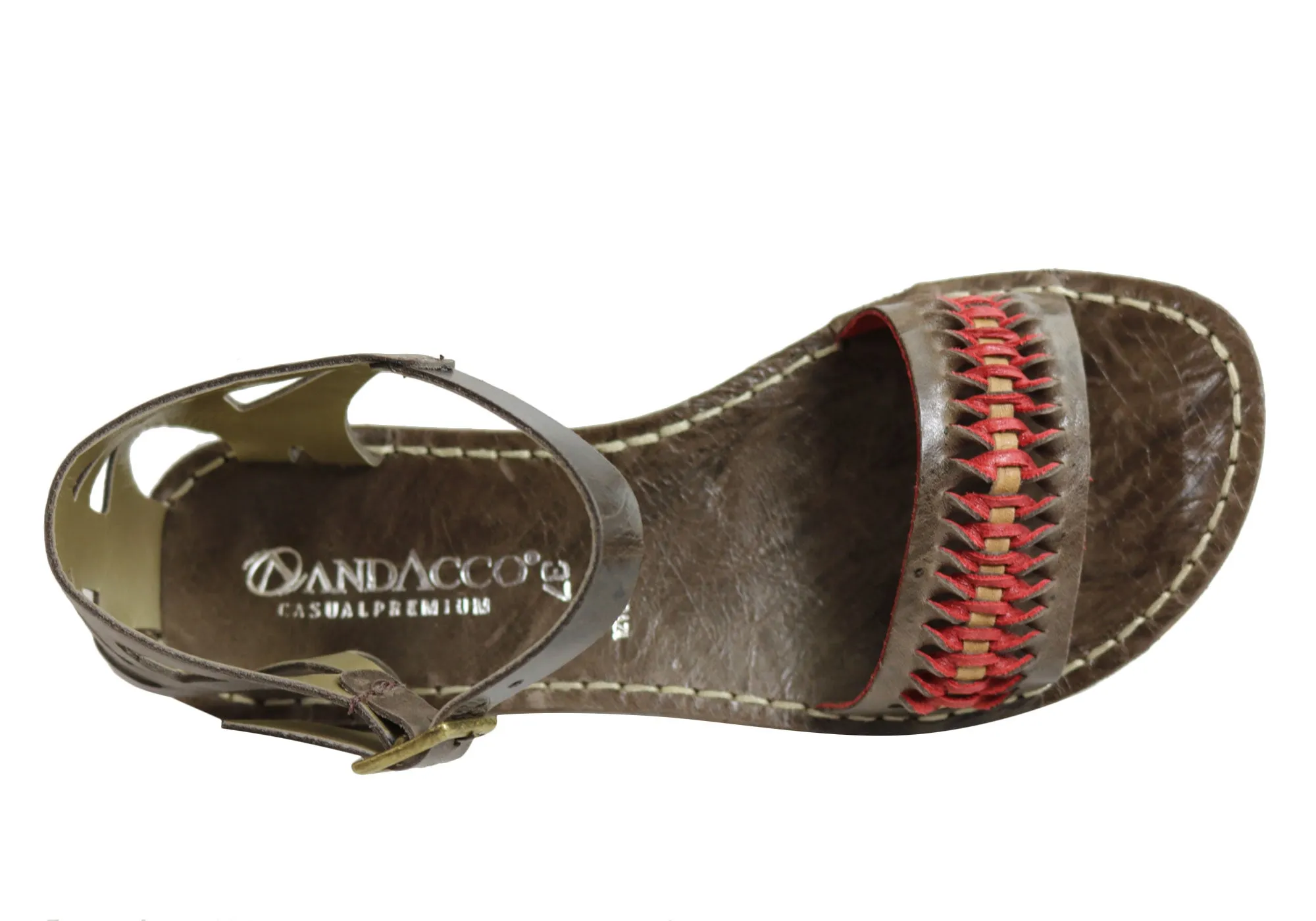 Andacco Seattle Damen Bequeme Flache Ledersandalen Hergestellt In Brasilien Andacco Schuhe