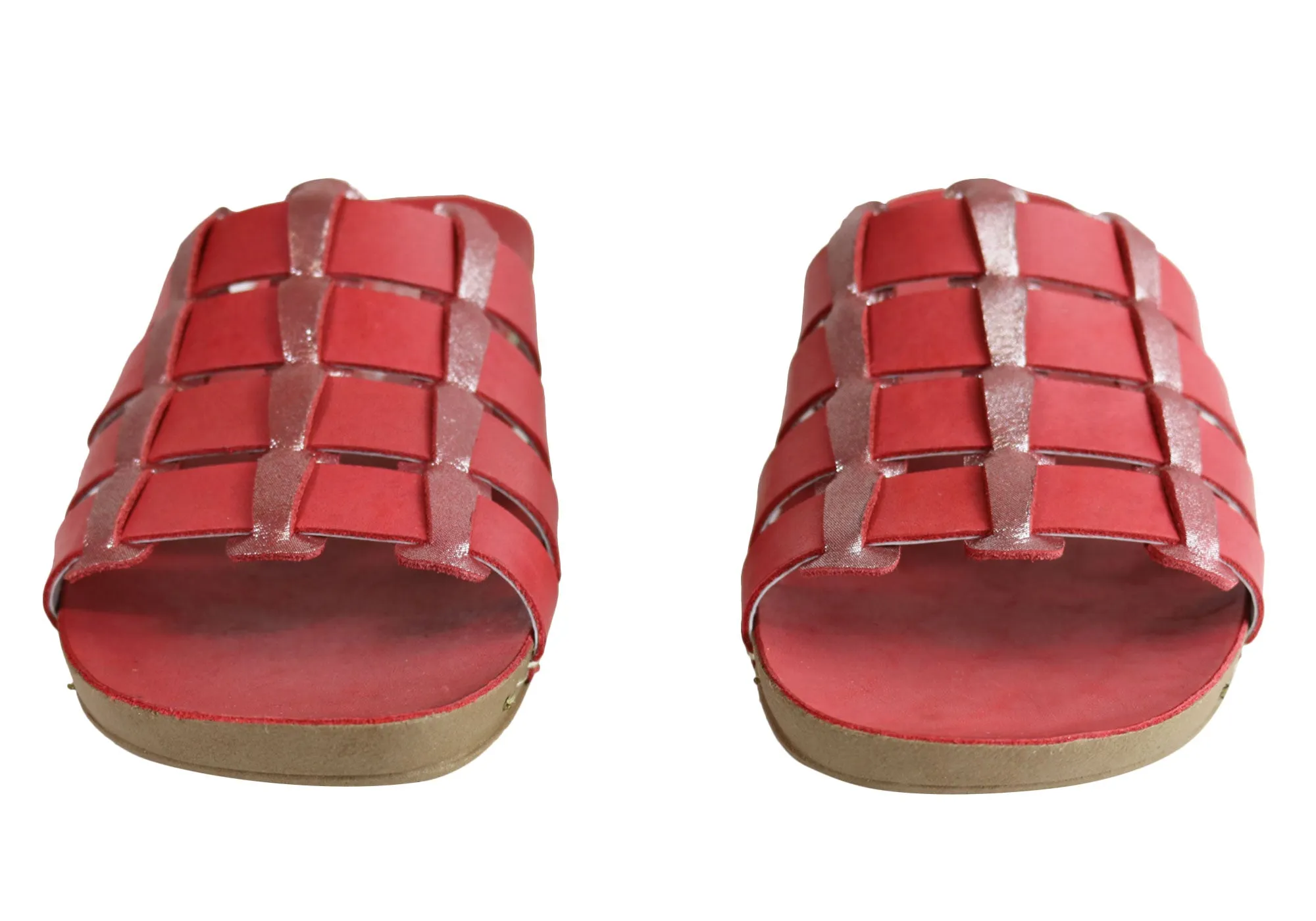 Andacco Sorrento Damen Comfort Leder Schlupfsandalen Hergestellt in Brasilien Andacco Schuhe