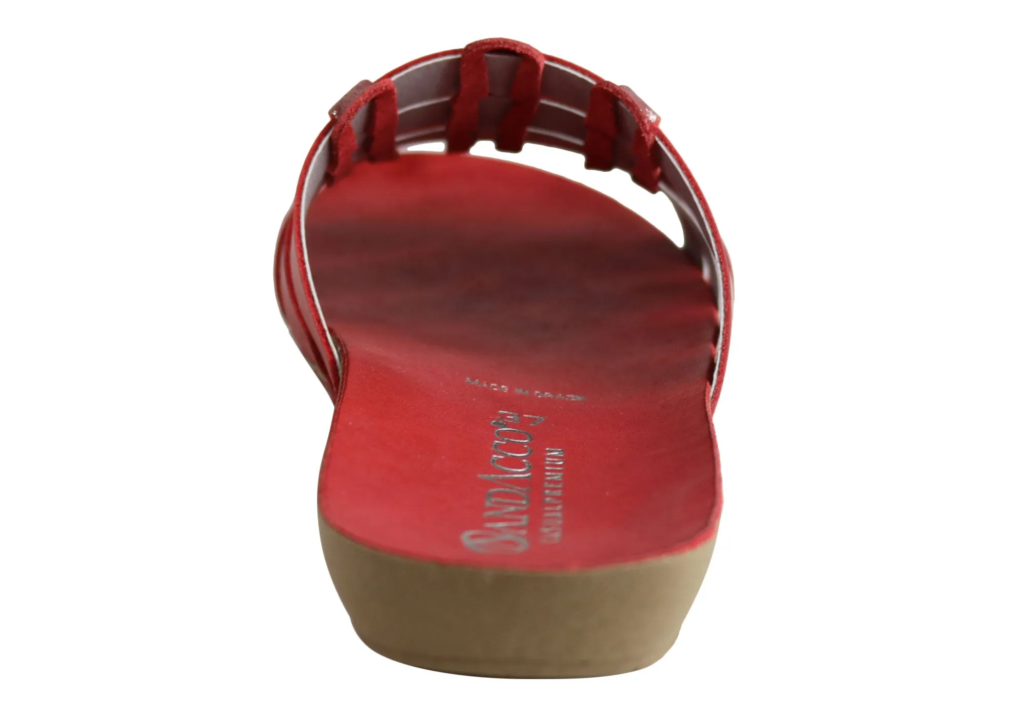 Andacco Sorrento Damen Comfort Leder Schlupfsandalen Hergestellt in Brasilien Andacco Schuhe