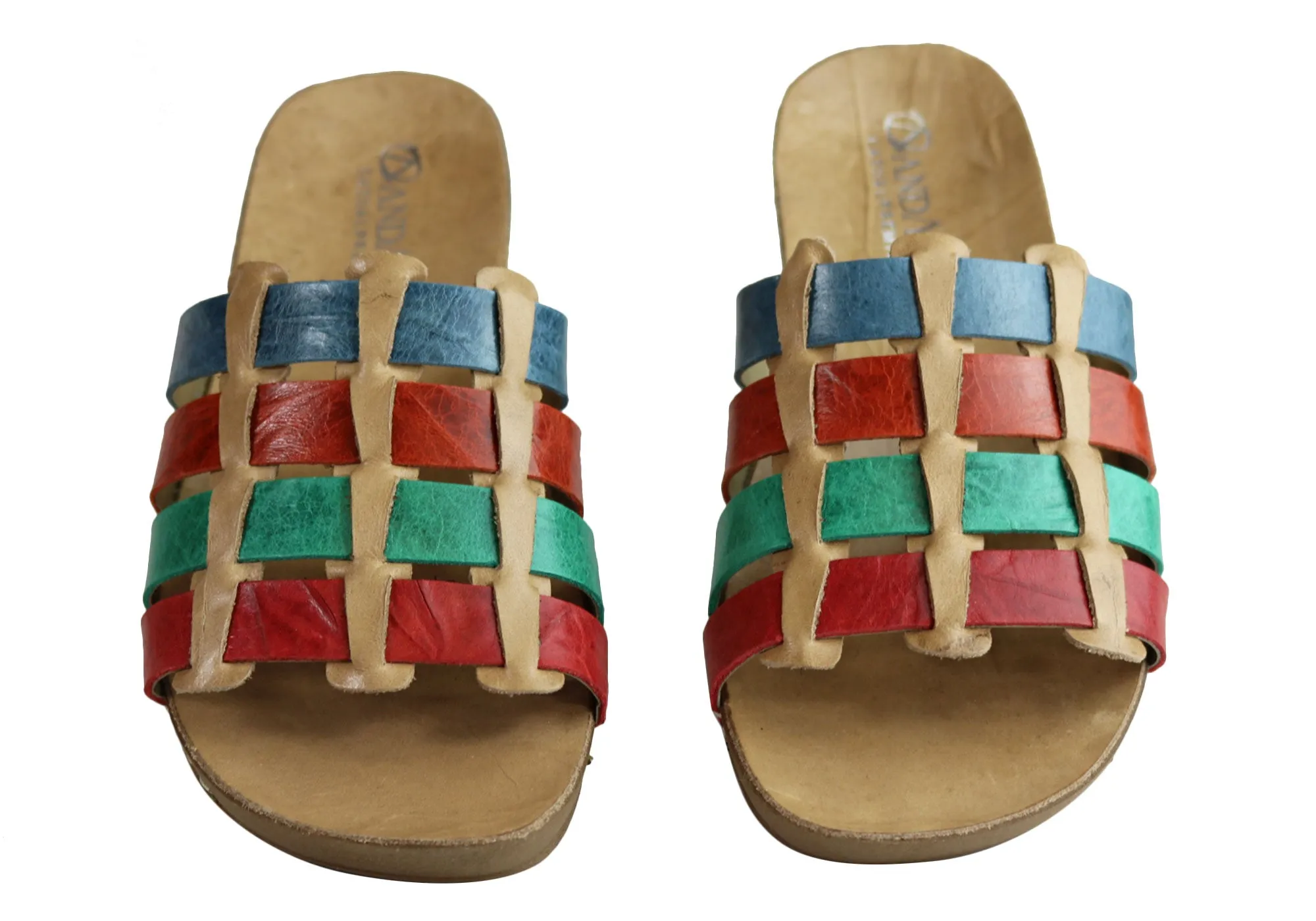Andacco Sorrento Damen Comfort Leder Schlupfsandalen Hergestellt in Brasilien Andacco Schuhe