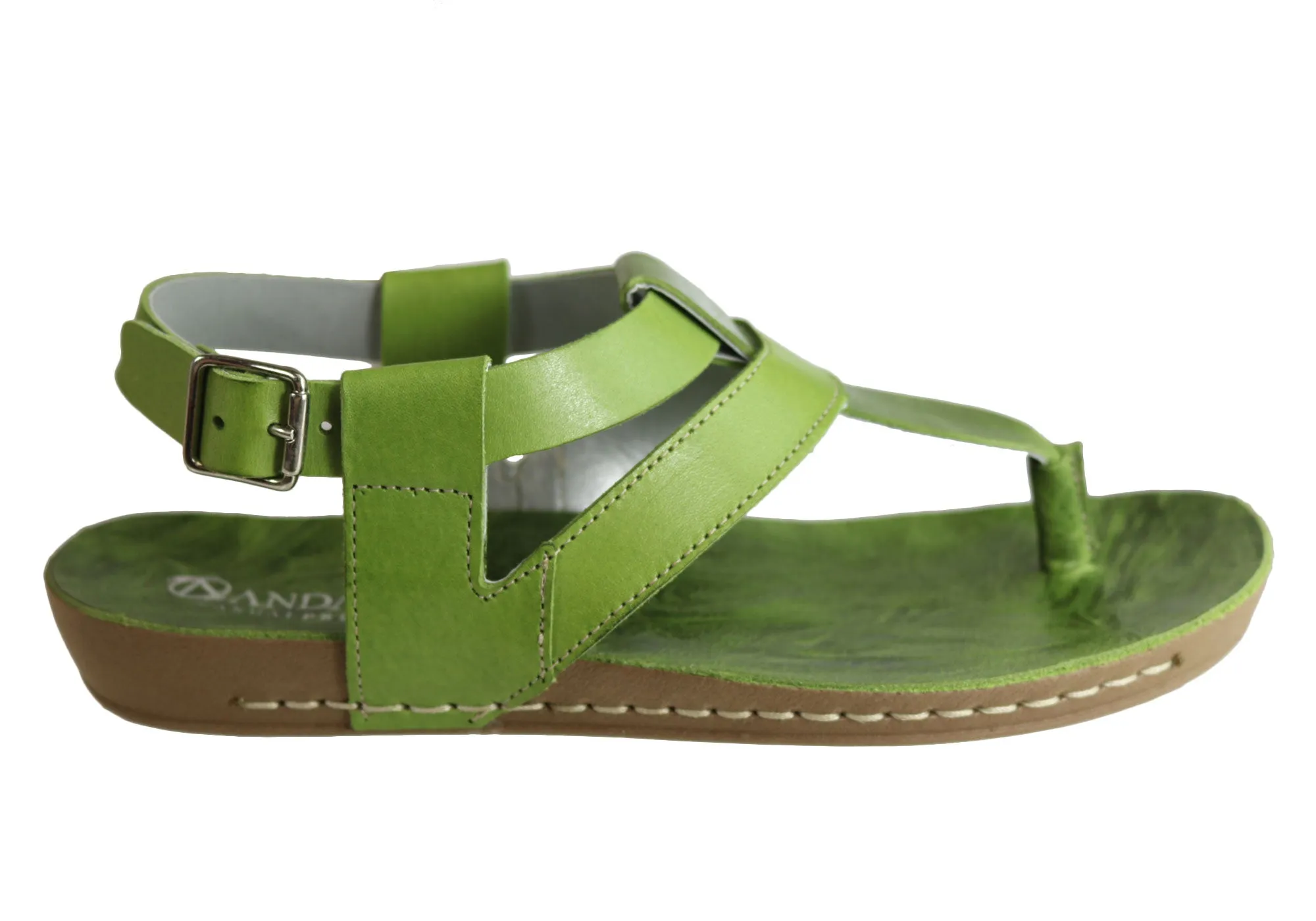 Andacco Yory Damen Bequeme Flache Ledersandalen Hergestellt In Brasilien Andacco Schuhe
