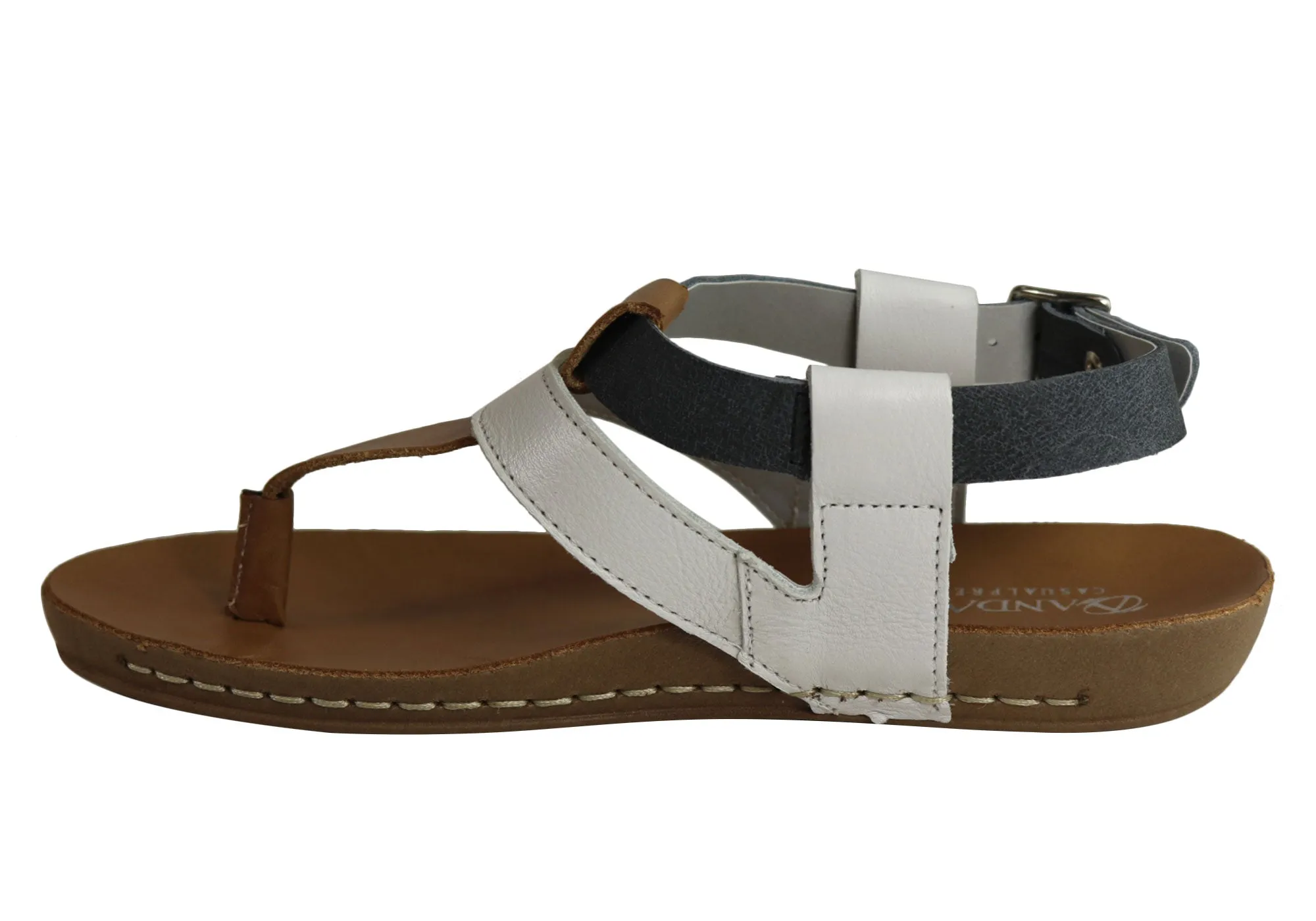 Andacco Yory Damen Bequeme Flache Ledersandalen Hergestellt In Brasilien Andacco Schuhe