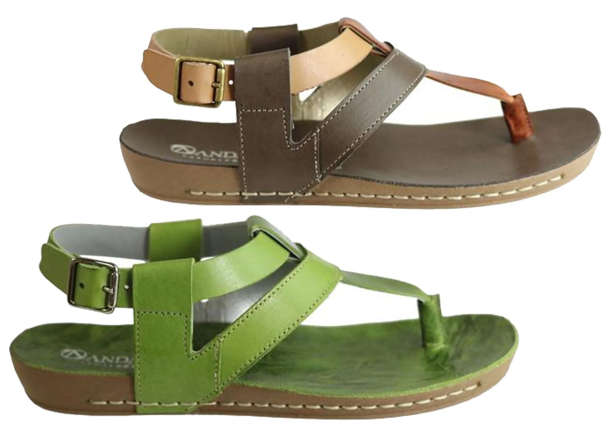 Andacco Yory Damen Bequeme Flache Ledersandalen Hergestellt In Brasilien Andacco Schuhe