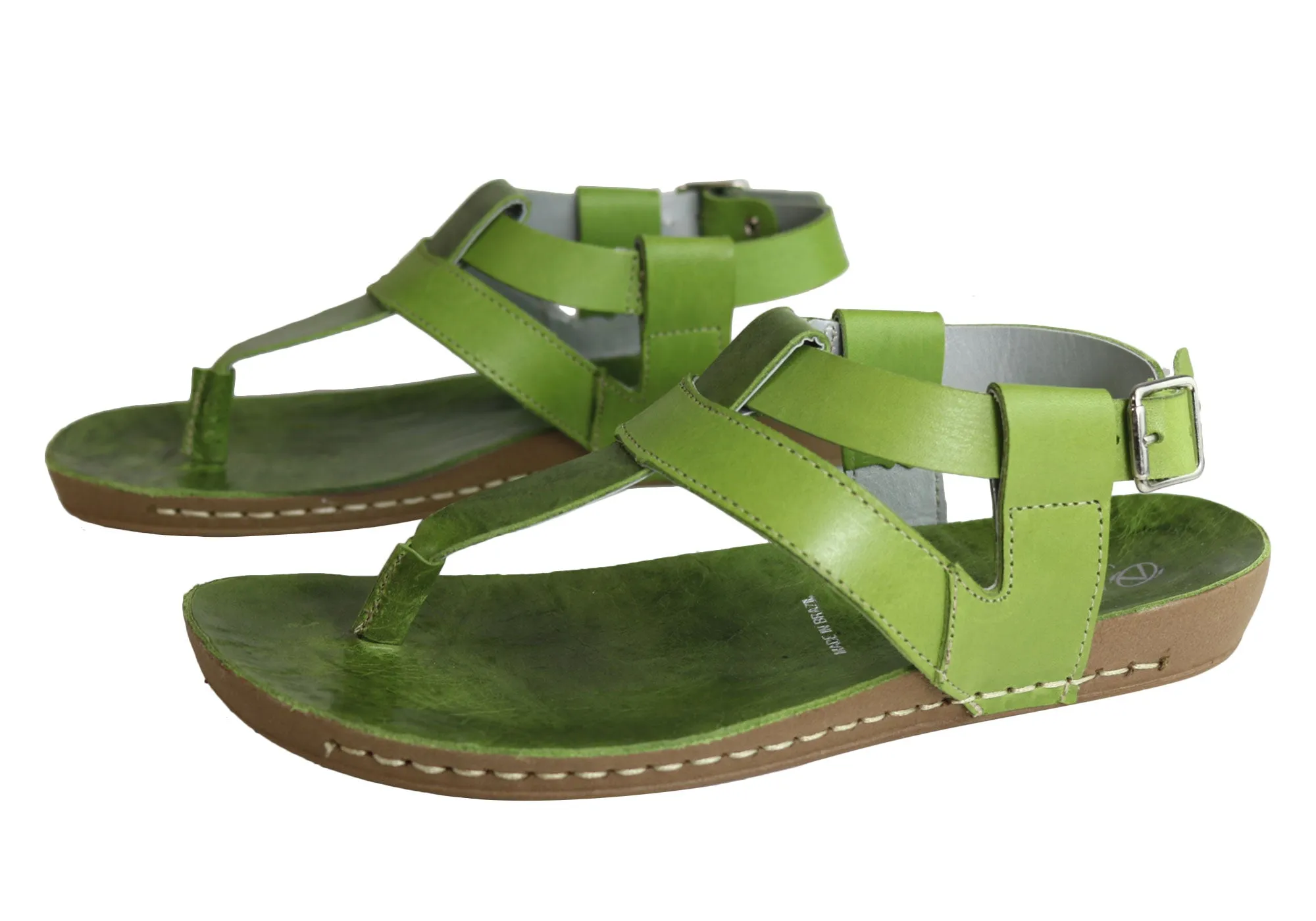 Andacco Yory Damen Bequeme Flache Ledersandalen Hergestellt In Brasilien Andacco Schuhe