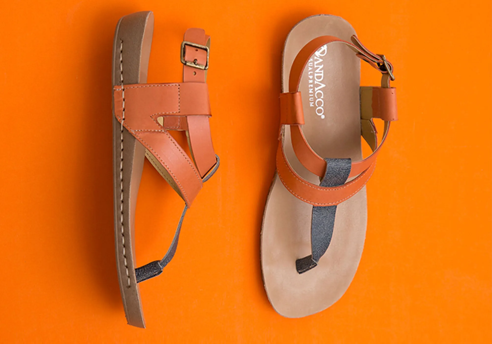 Andacco Yory Damen Bequeme Flache Ledersandalen Hergestellt In Brasilien Andacco Schuhe