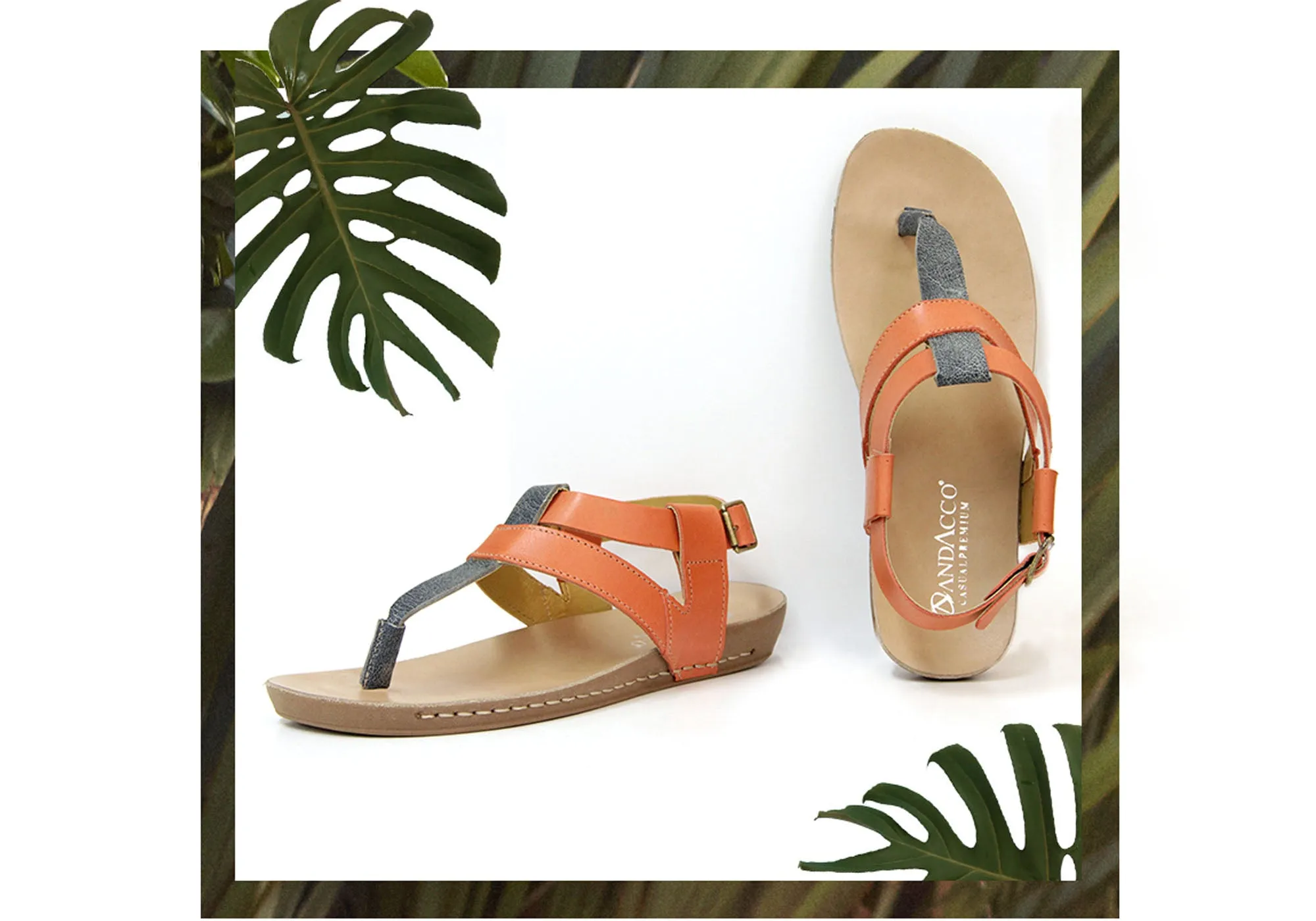 Andacco Yory Damen Bequeme Flache Ledersandalen Hergestellt In Brasilien Andacco Schuhe