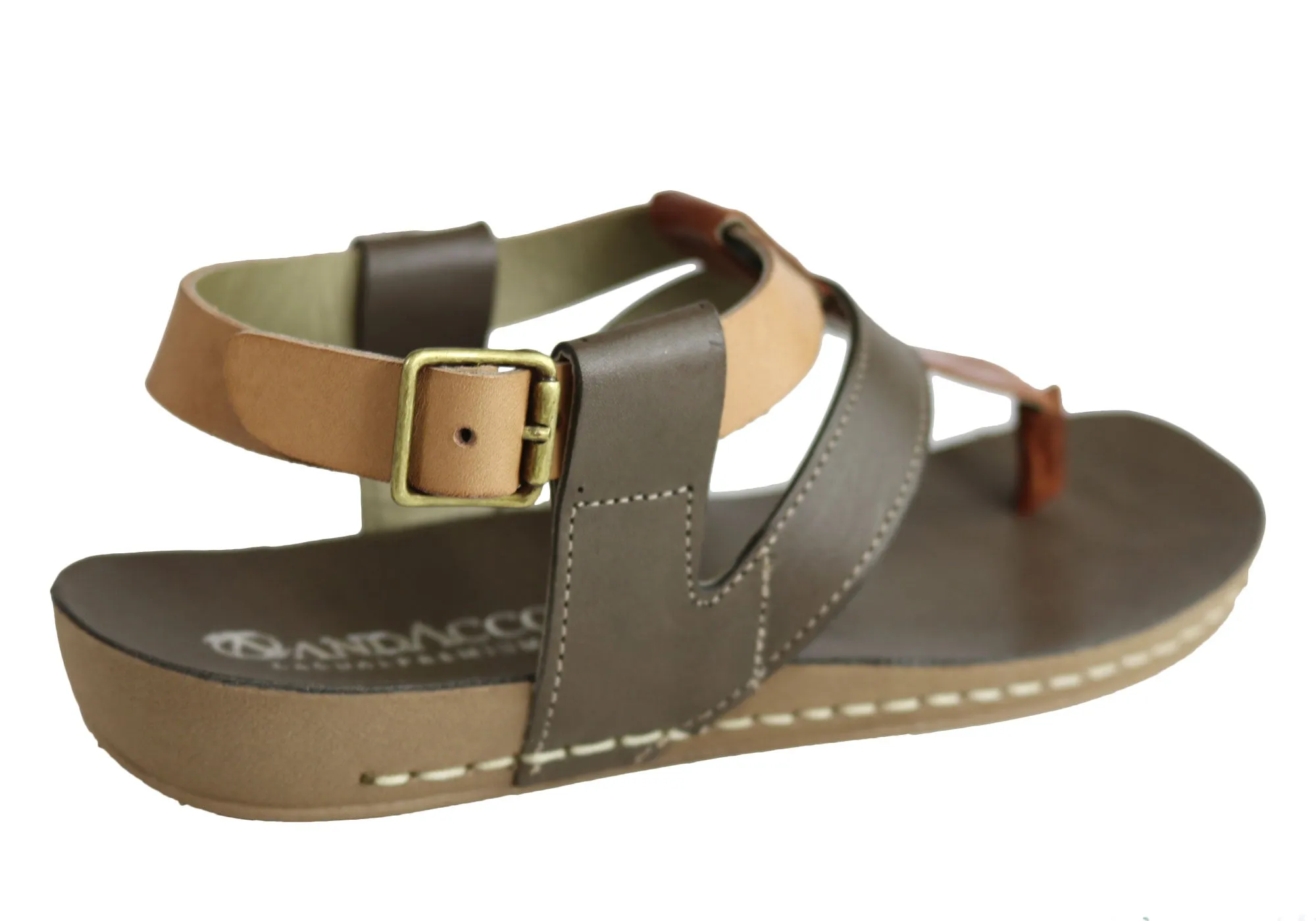 Andacco Yory Damen Bequeme Flache Ledersandalen Hergestellt In Brasilien Andacco Schuhe