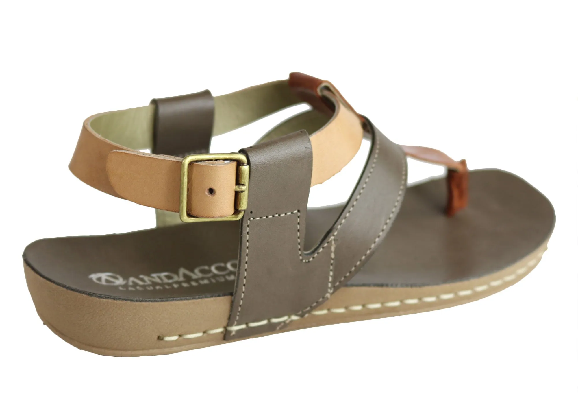 Andacco Yory Damen Bequeme Flache Ledersandalen Hergestellt In Brasilien Andacco Schuhe