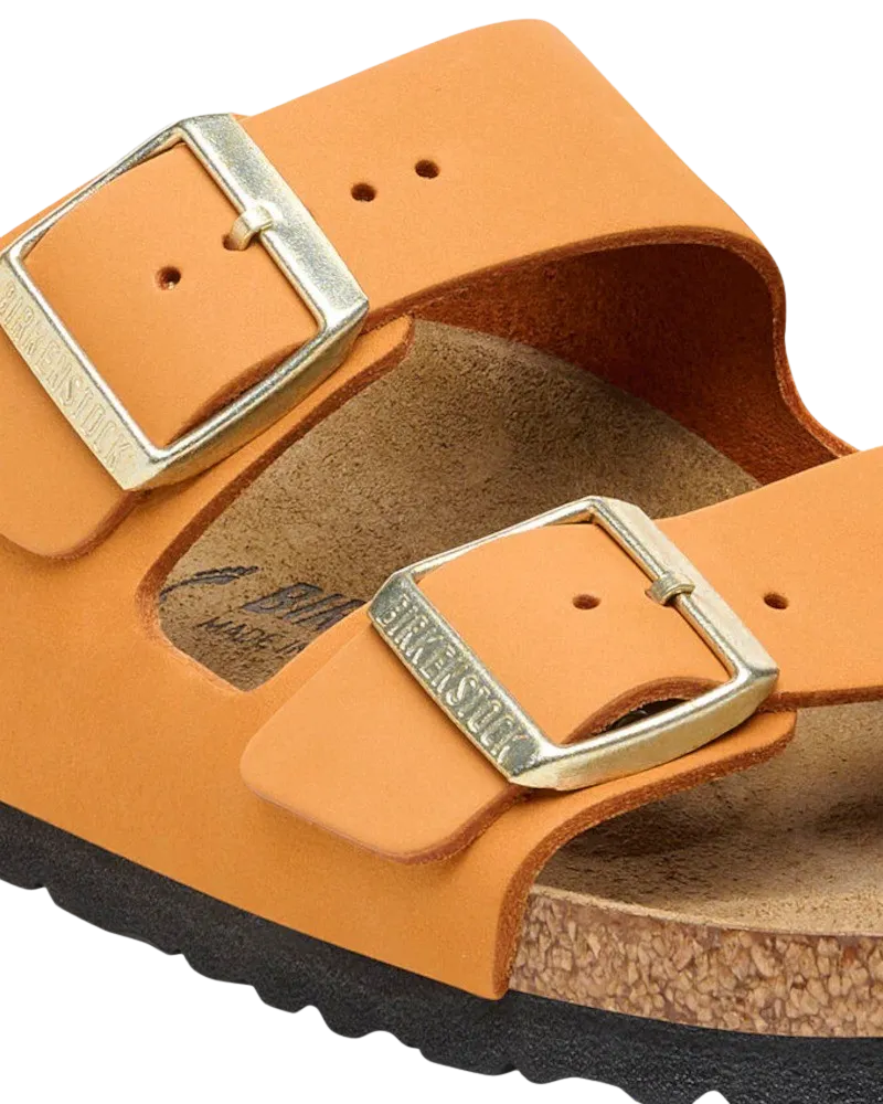 Arizona Nubuck-Leder Sandalen in Verbranntem Orange