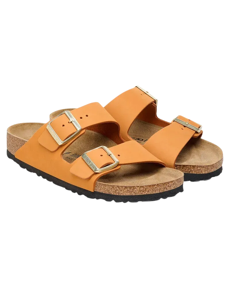Arizona Nubuck-Leder Sandalen in Verbranntem Orange