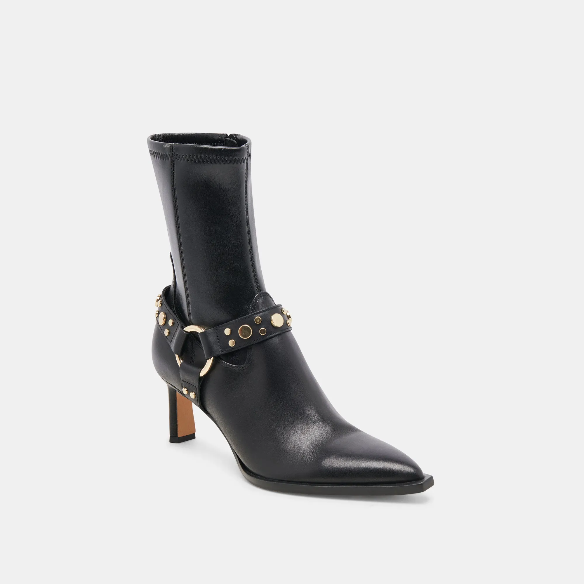 ARYA STIEFELETTEN SCHWARZES LEDER