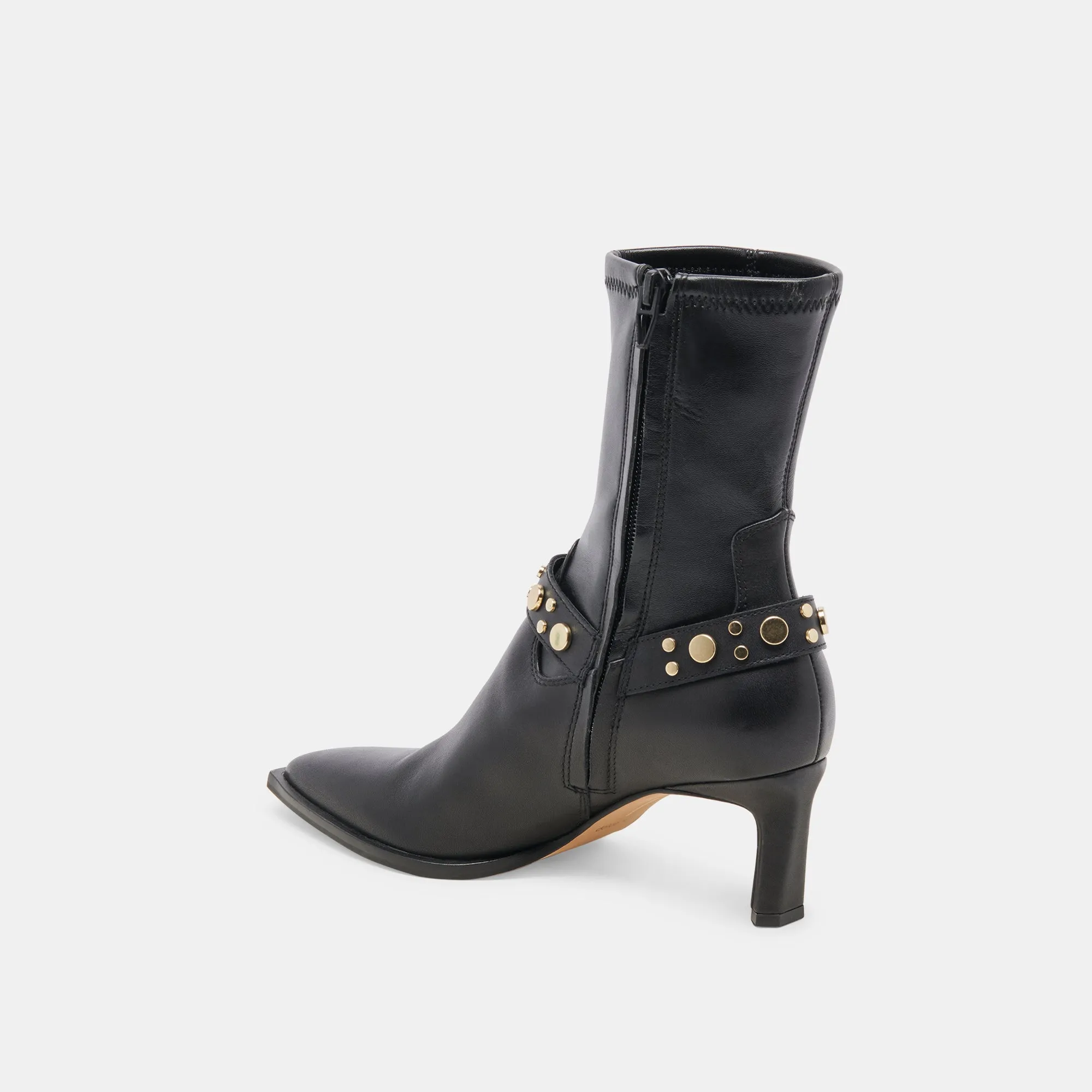 ARYA STIEFELETTEN SCHWARZES LEDER