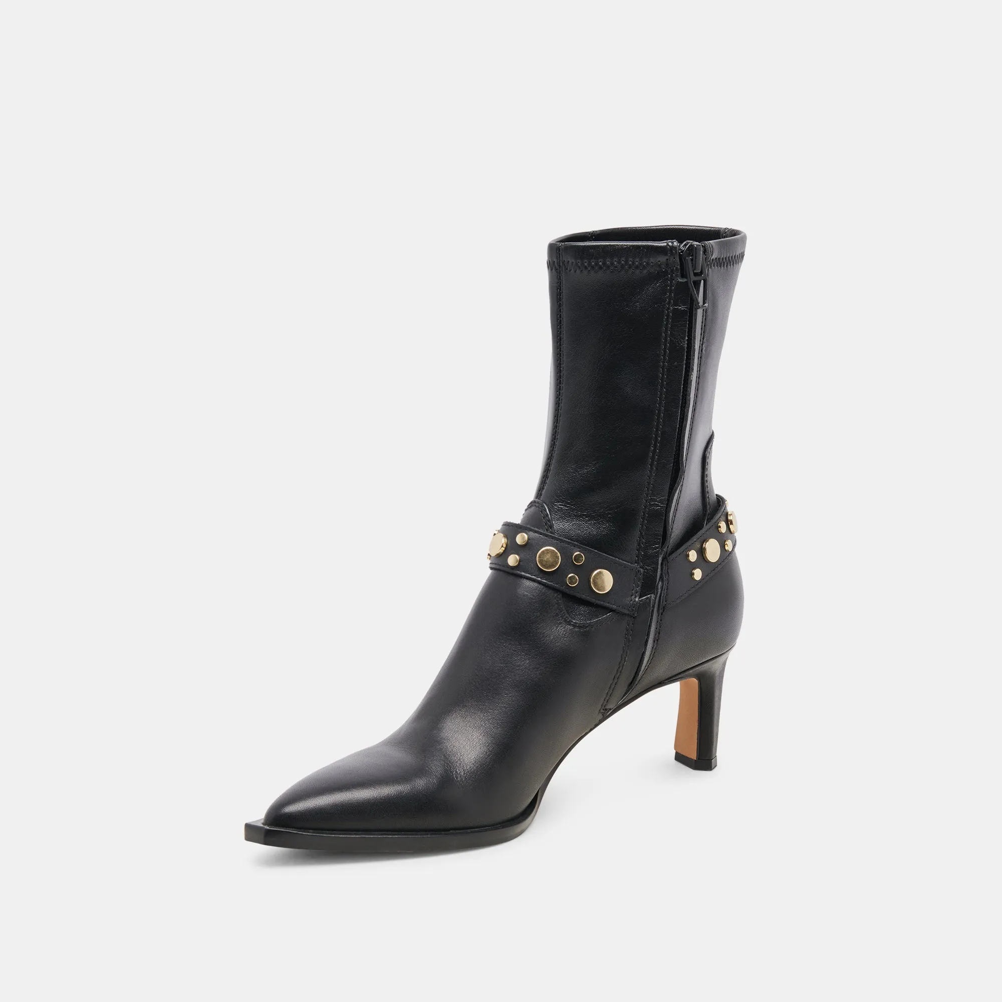 ARYA STIEFELETTEN SCHWARZES LEDER