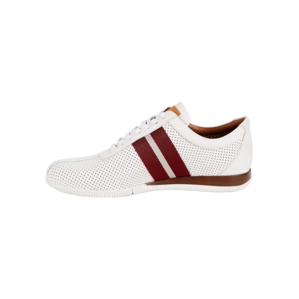 Bally Frenz Herren 6233822 Weiße Perforierte Ledersneaker Hey Dude Schuhe