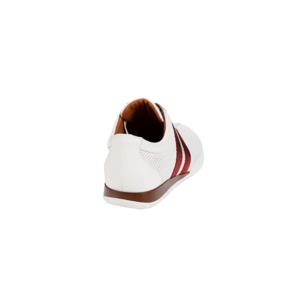 Bally Frenz Herren 6233822 Weiße Perforierte Ledersneaker Hey Dude Schuhe