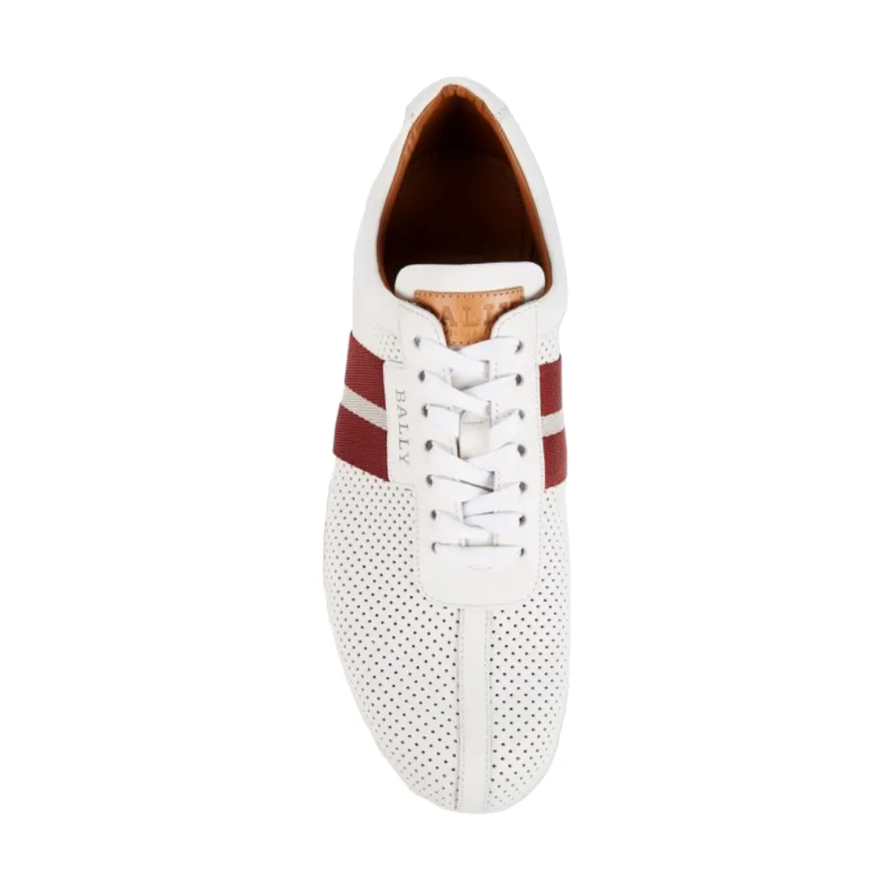 Bally Frenz Herren 6233822 Weiße Perforierte Ledersneaker Hey Dude Schuhe