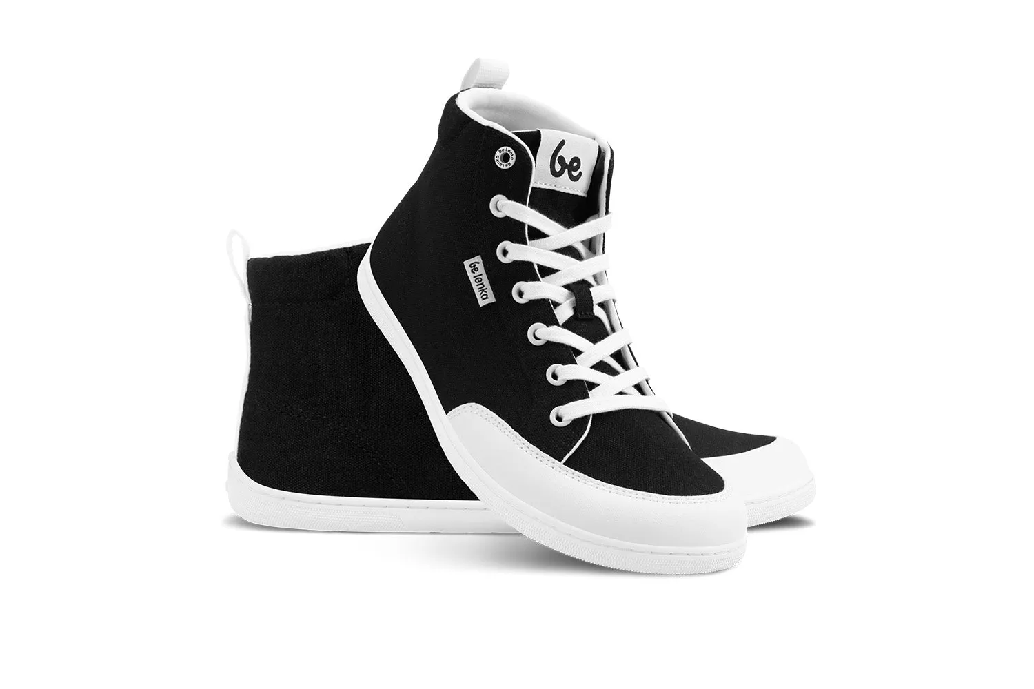Barfuß-Sneakers Be Lenka Rebound - High Top - Schwarz & Weiß Schuhe_Be Lenka_Schuhwerk