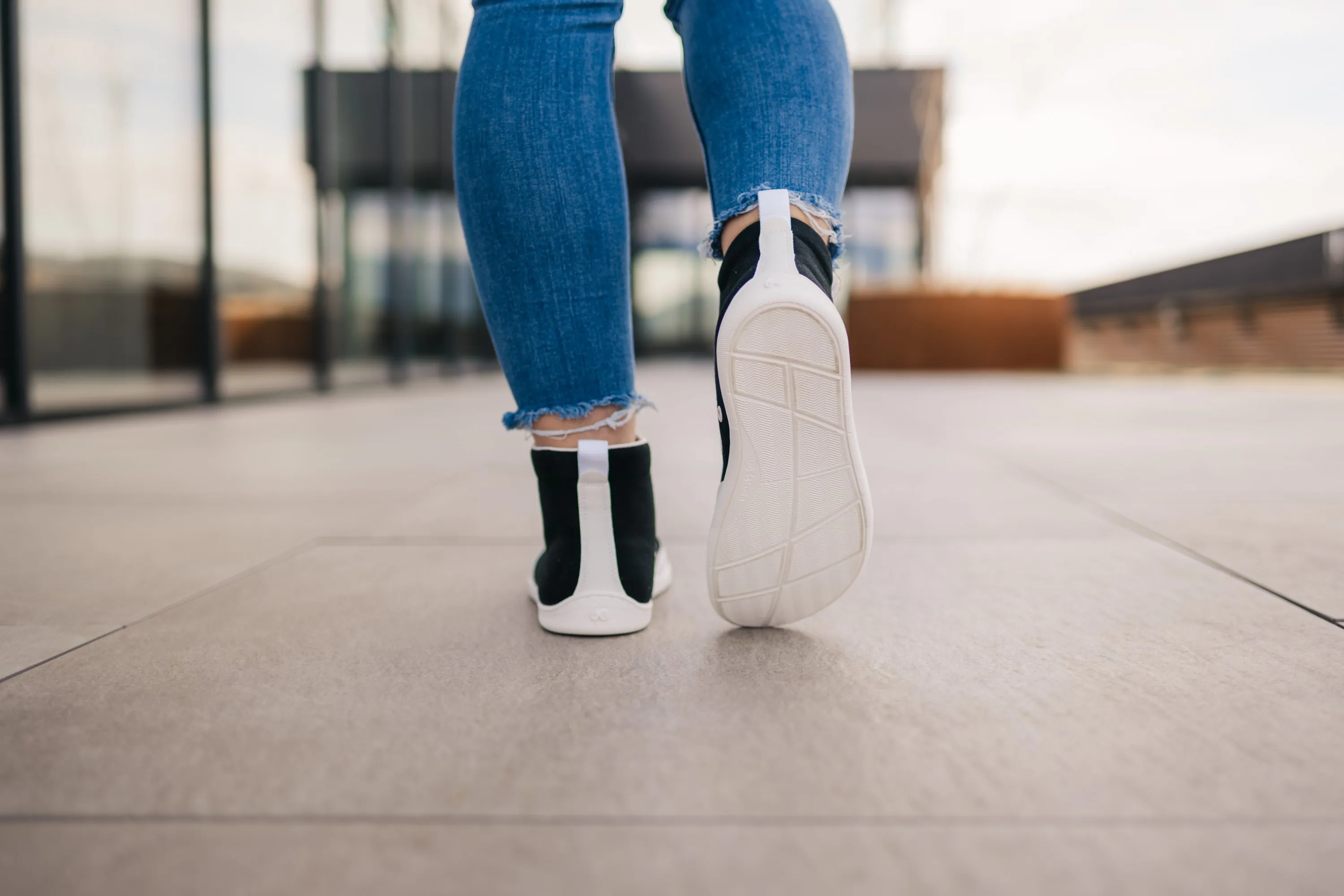 Barfuß-Sneakers Be Lenka Rebound - High Top - Schwarz & Weiß Schuhe_Be Lenka_Schuhwerk