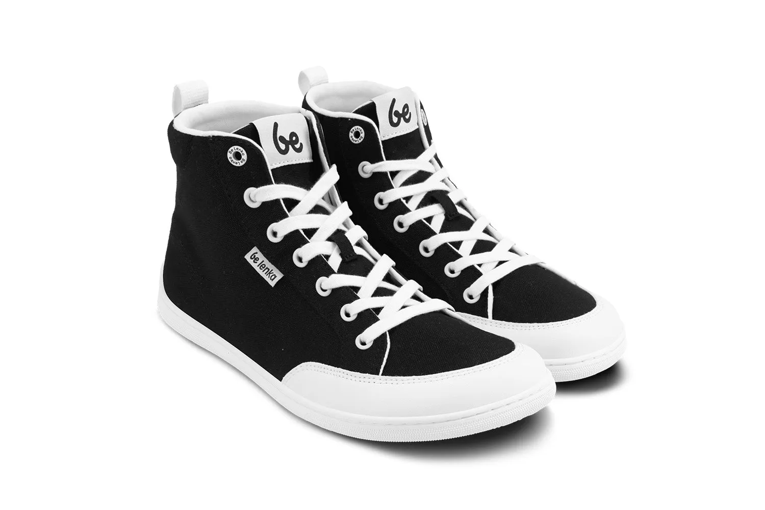 Barfuß-Sneakers Be Lenka Rebound - High Top - Schwarz & Weiß Schuhe_Be Lenka_Schuhwerk